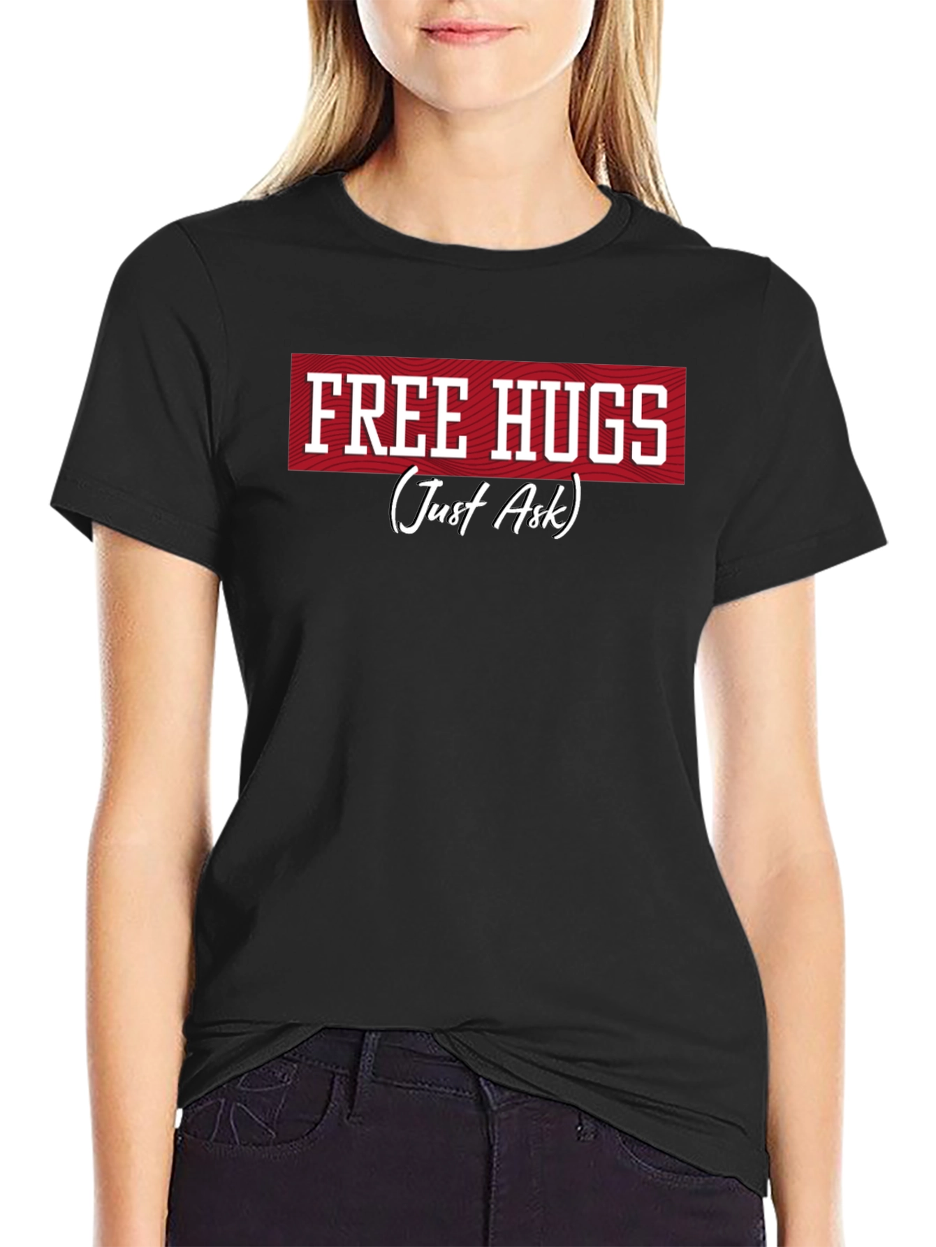 Free Hugs T-Shirt -  Just Ask! Funny Graphic Tee
