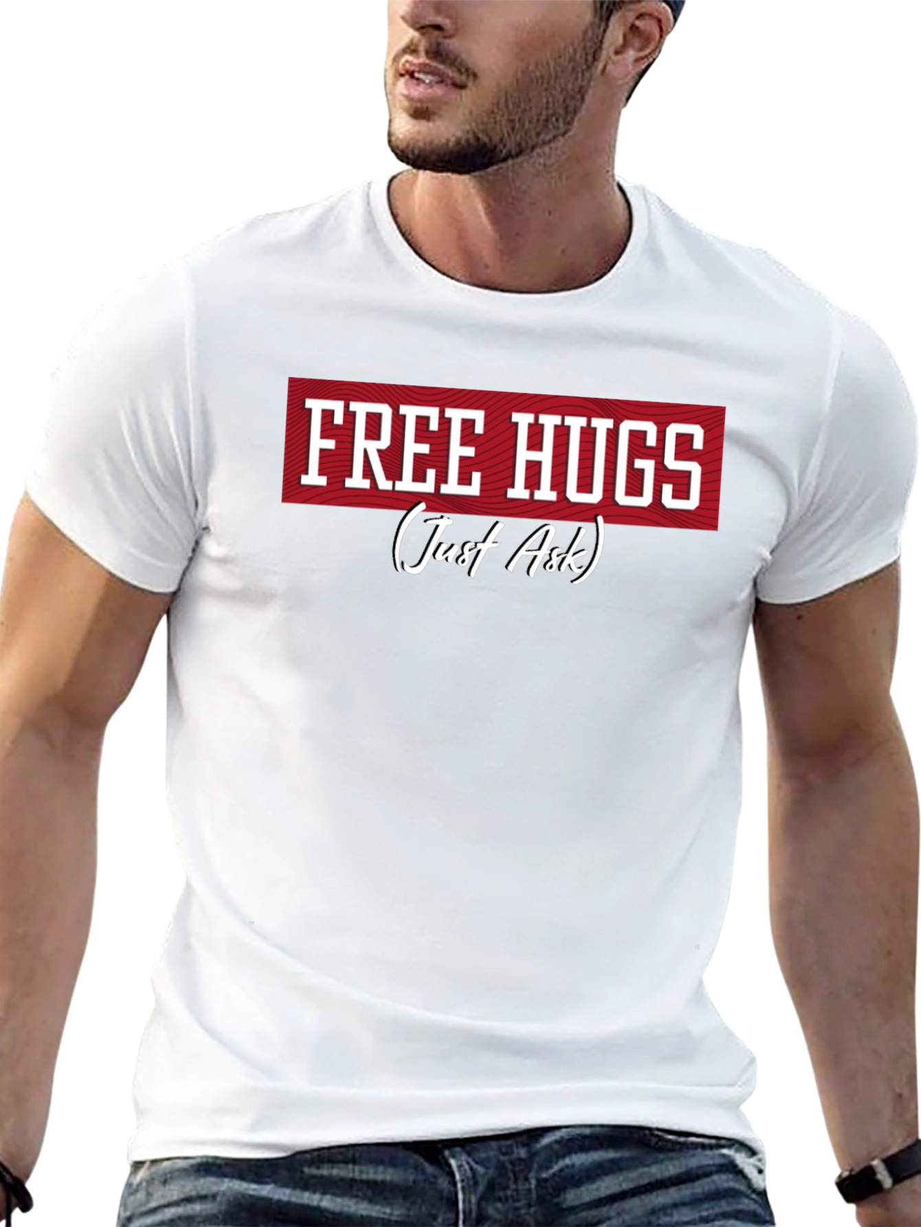 Free Hugs T-Shirt -  Just Ask! Funny Graphic Tee