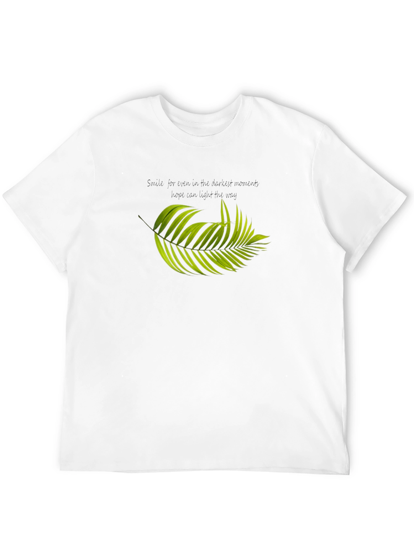 Palm Leaf Graphic Black T-Shirt