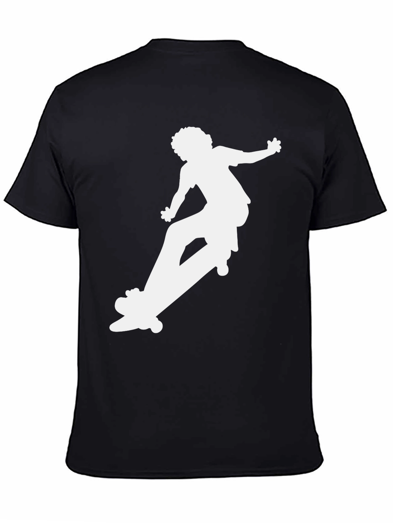Skateboarder Graphic Tee - Cool Black T-Shirt