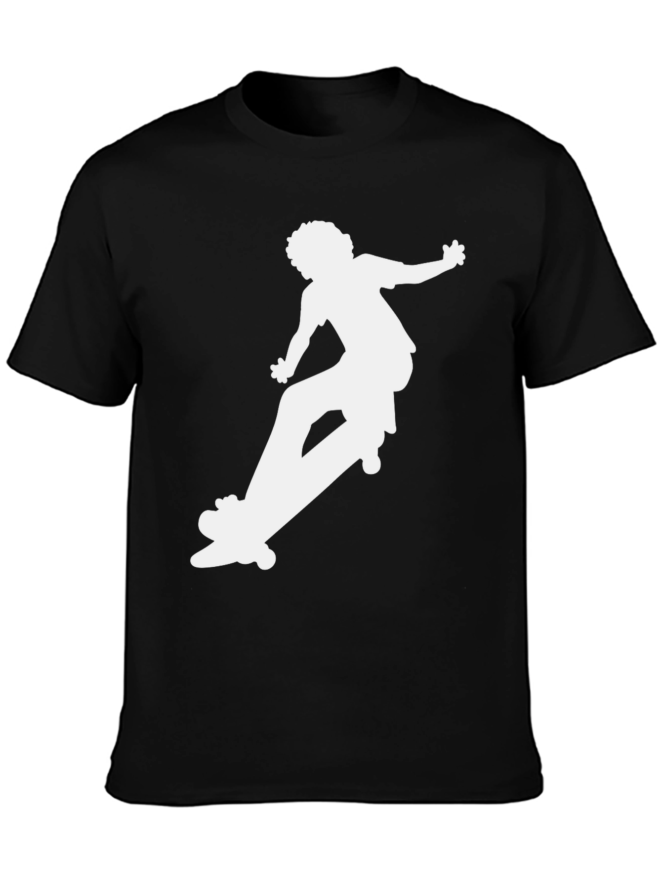 Skateboarder Graphic Tee - Cool Black T-Shirt