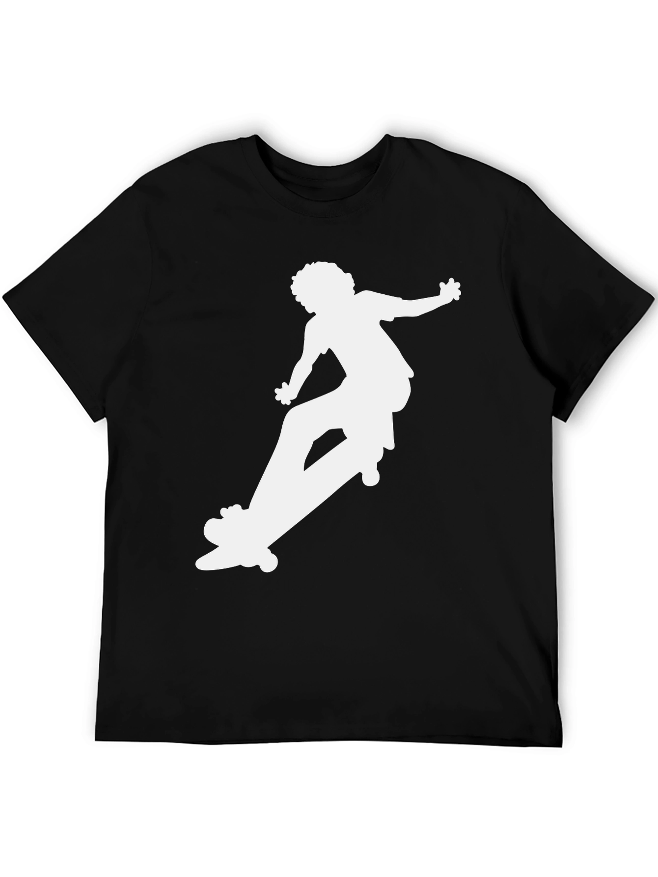 Skateboarder Graphic Tee - Cool Black T-Shirt