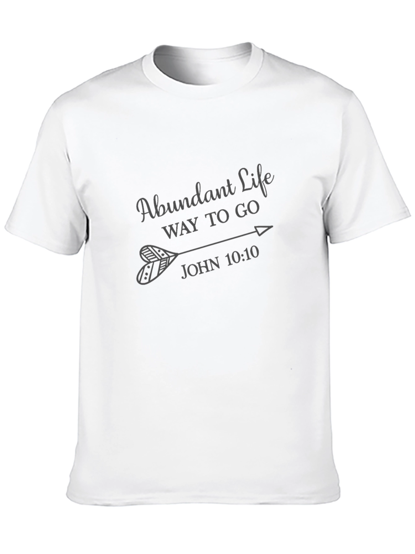 Abundant Life Graphic Tee - John 10:10 Arrow Design