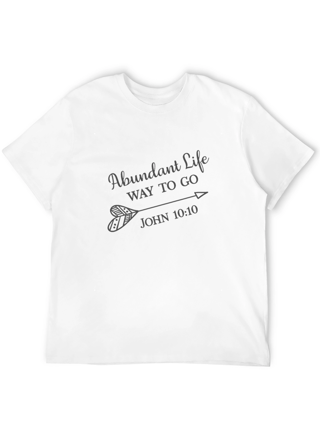 Abundant Life Graphic Tee - John 10:10 Arrow Design
