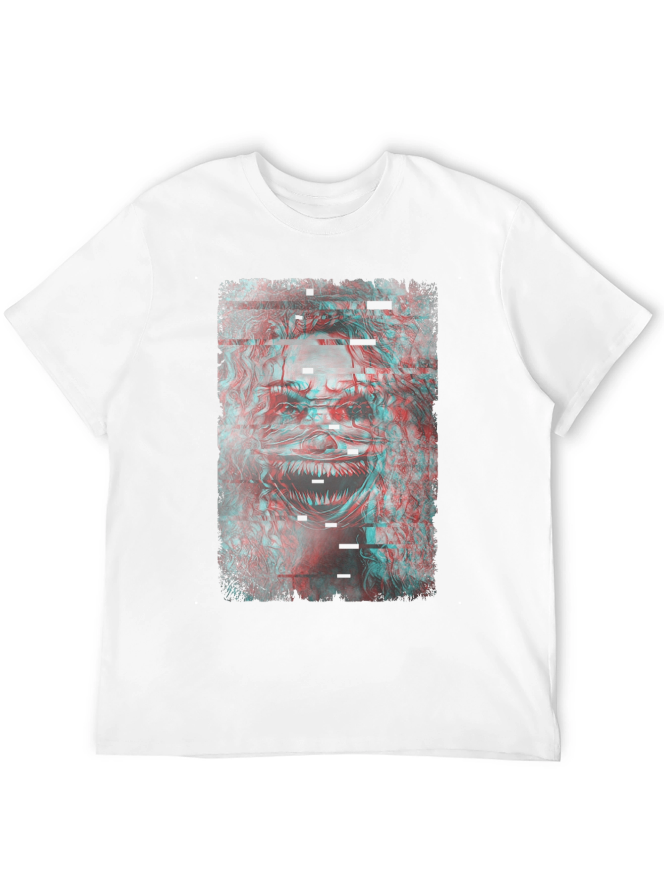Glitch Monster Graphic Tee - Black Cotton T-Shirt