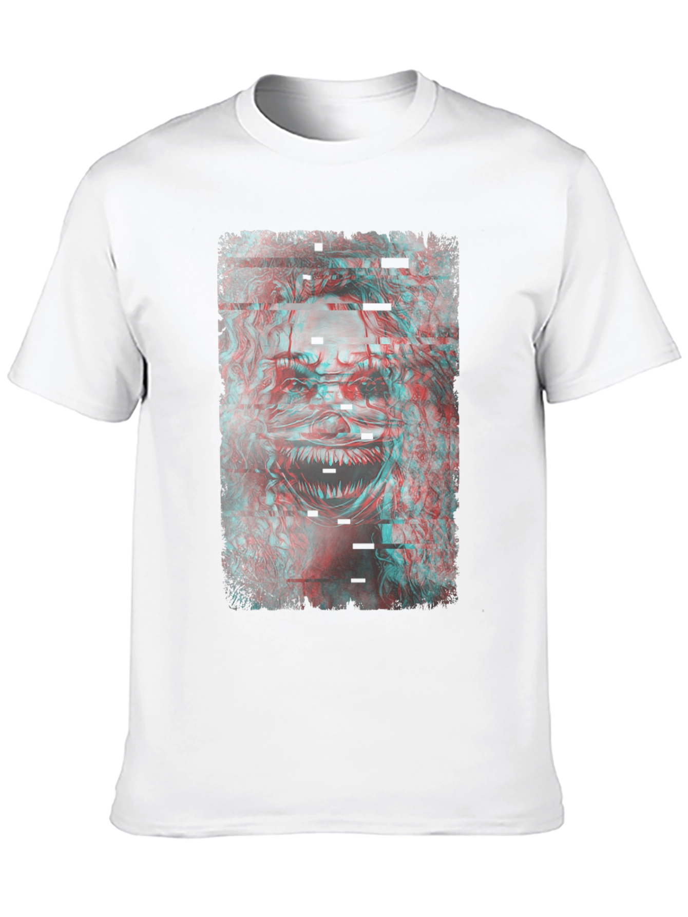 Glitch Monster Graphic Tee - Black Cotton T-Shirt