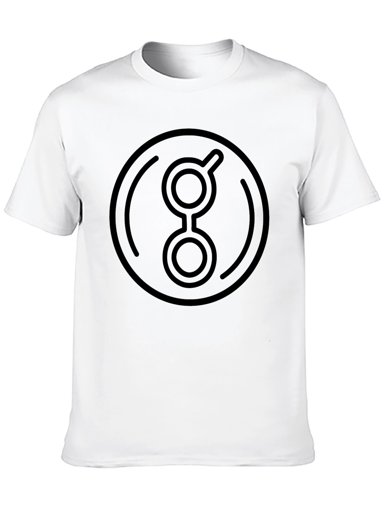 Abstract Graphic Print Black Crew Neck T-Shirt