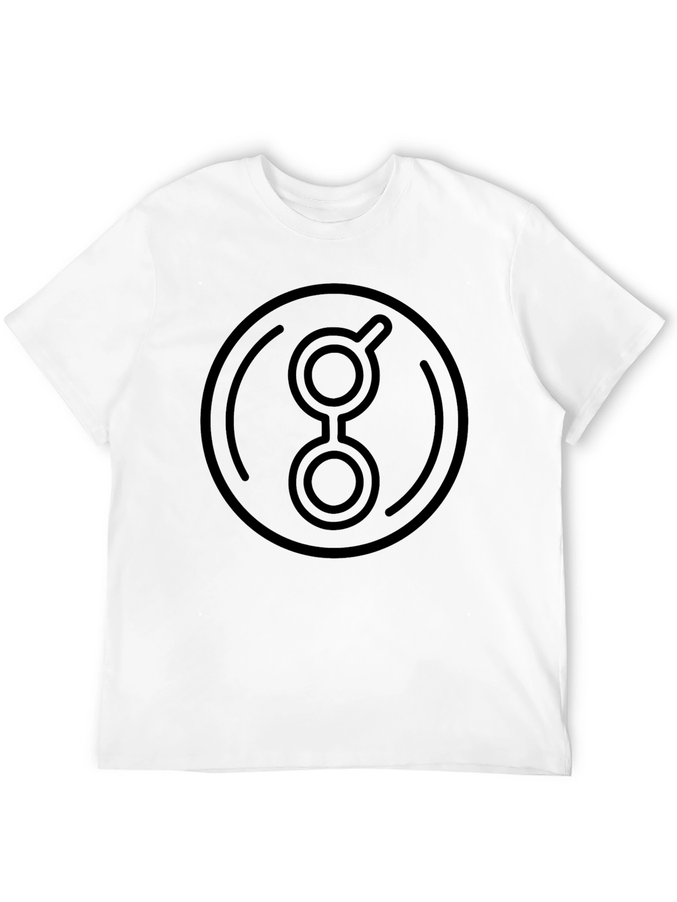 Abstract Graphic Print Black Crew Neck T-Shirt