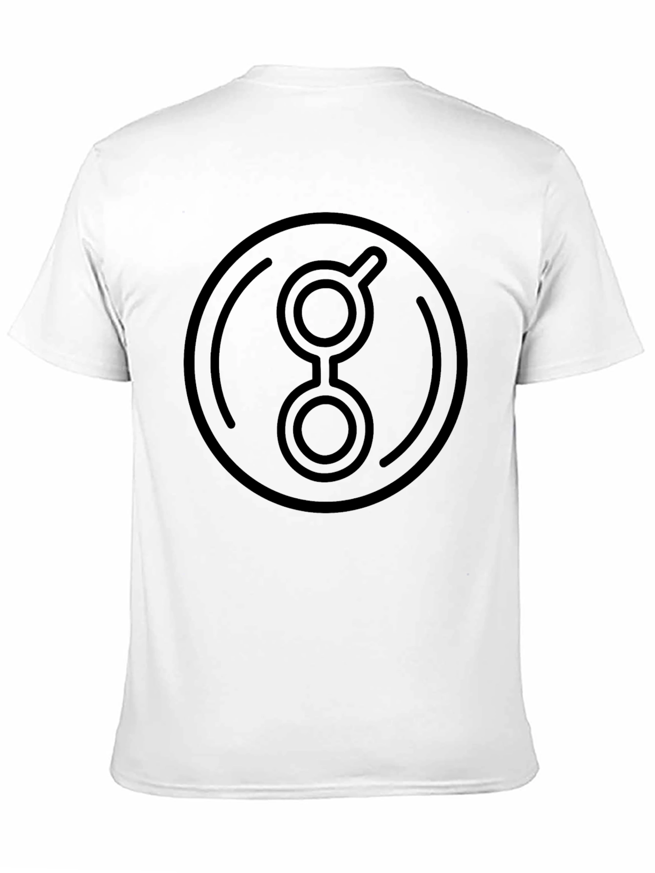 Abstract Graphic Print Black Crew Neck T-Shirt