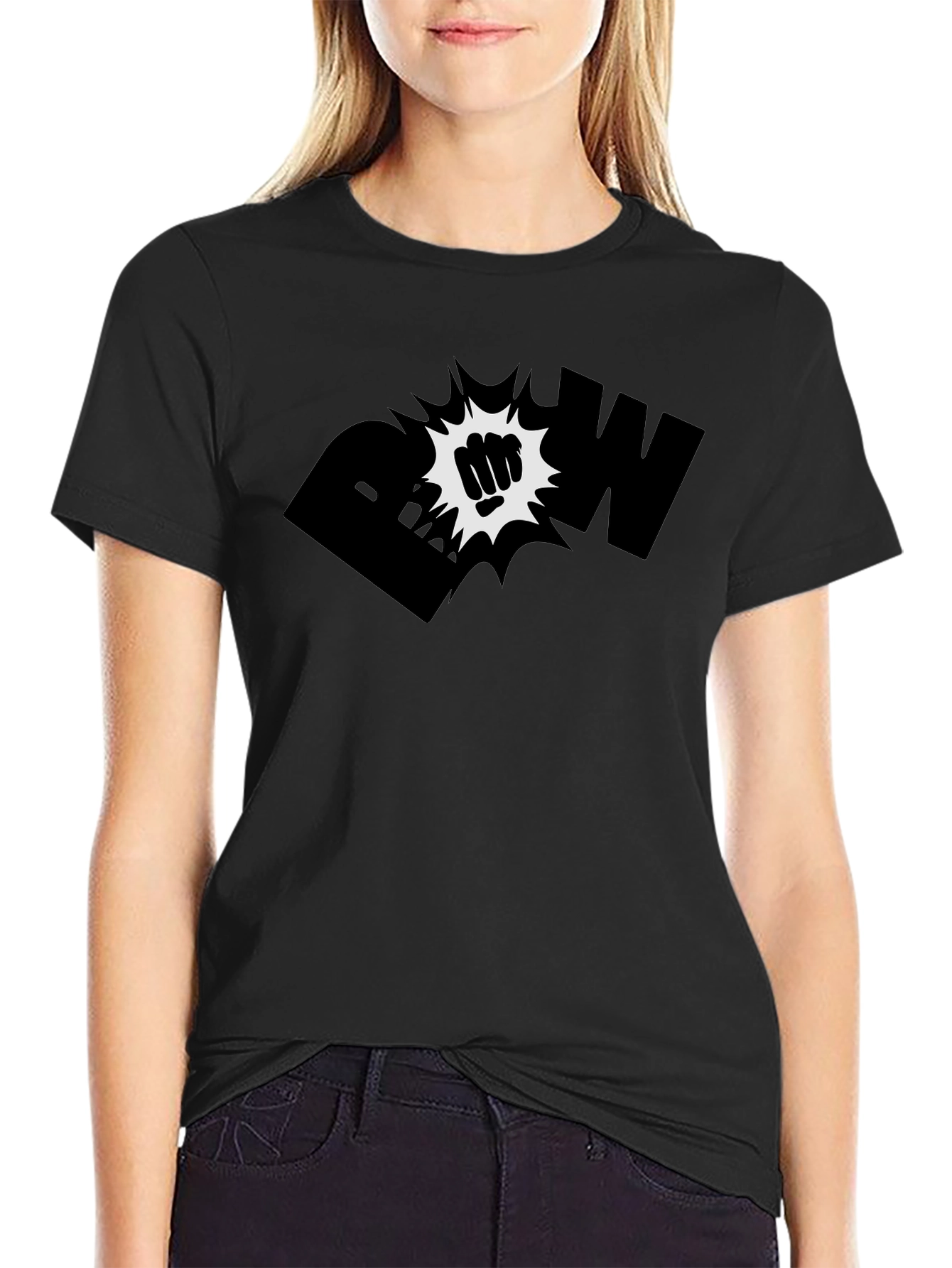 Bold Graphic Black T-Shirt - POW!