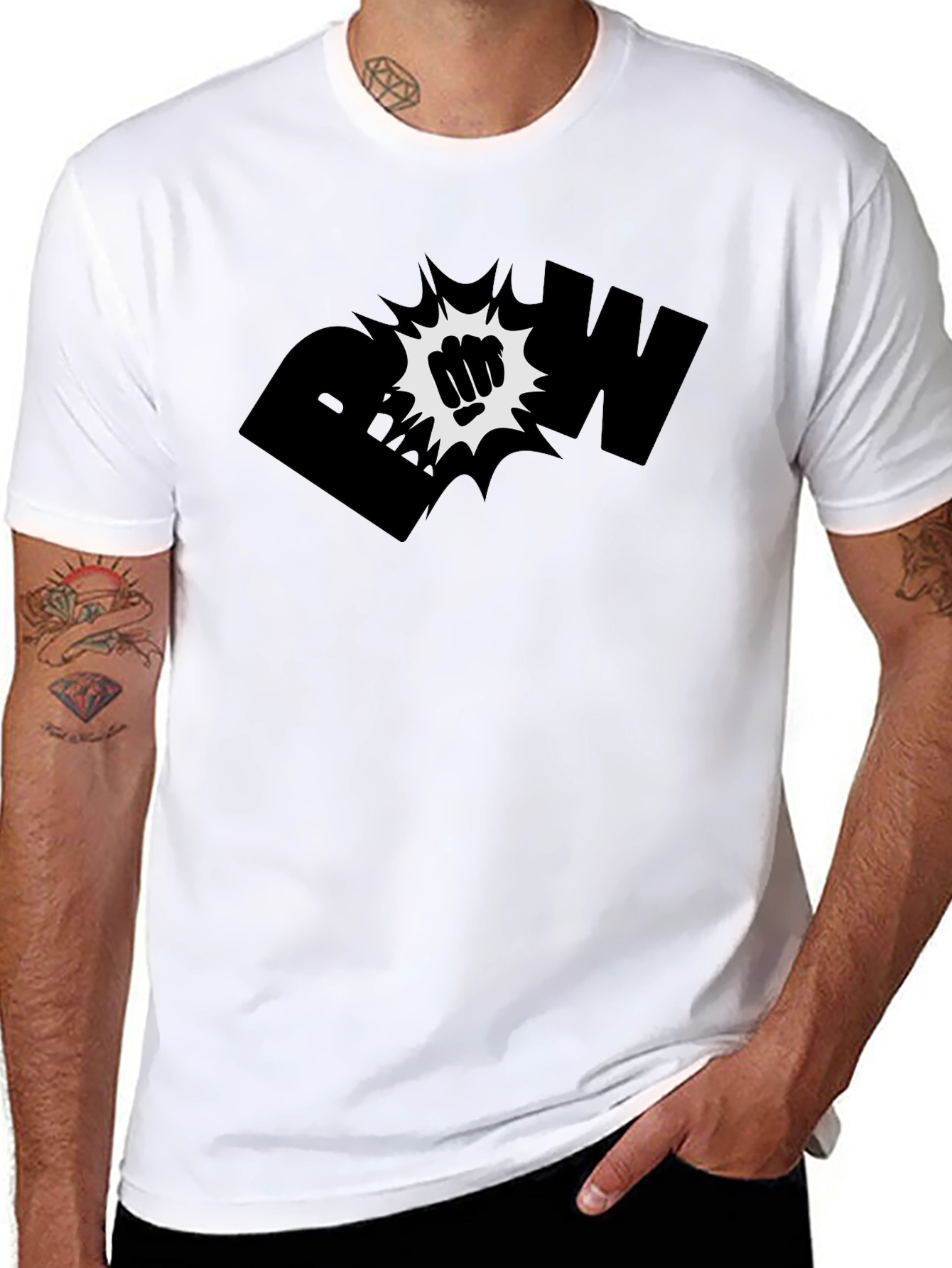 Bold Graphic Black T-Shirt - POW!