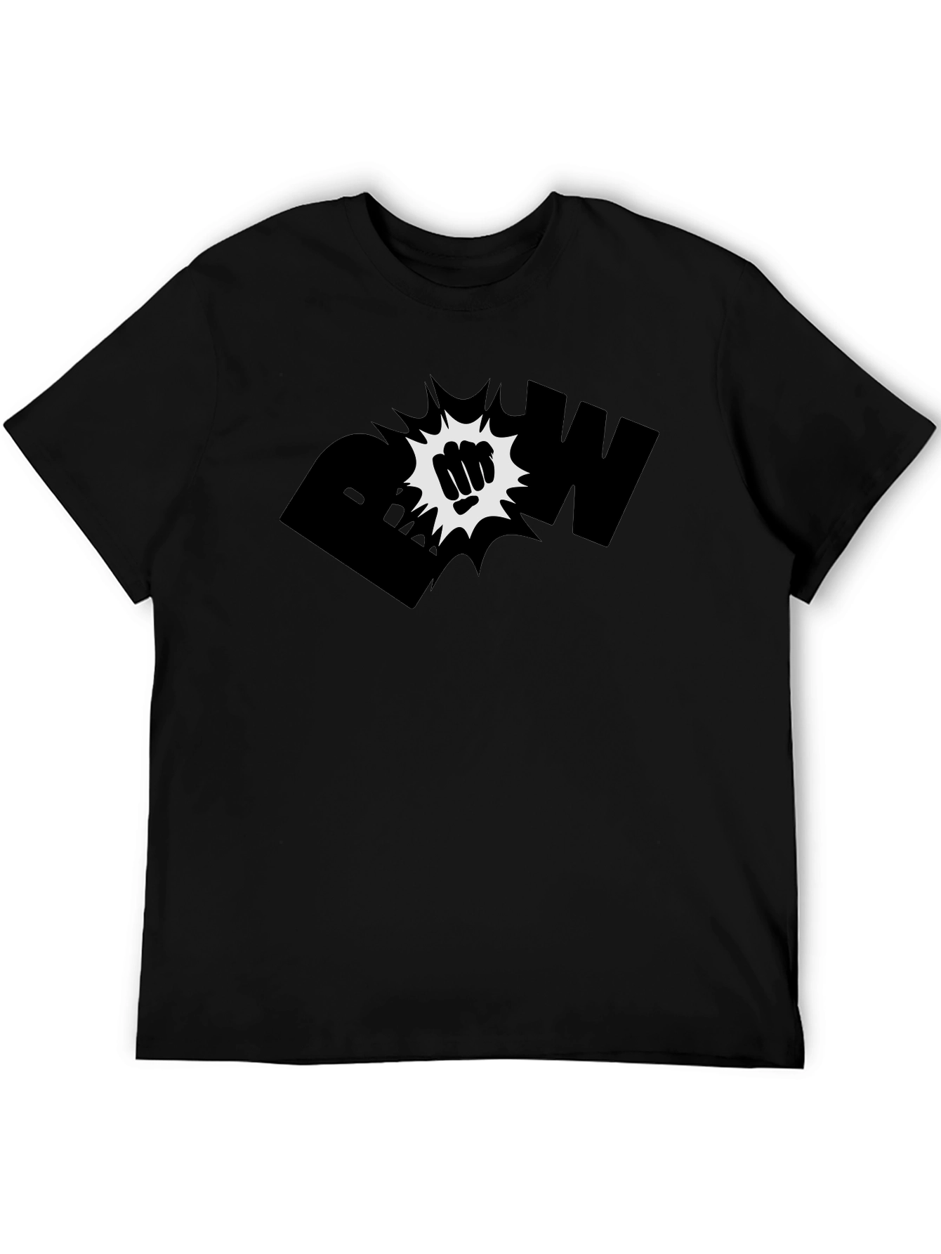 Bold Graphic Black T-Shirt - POW!