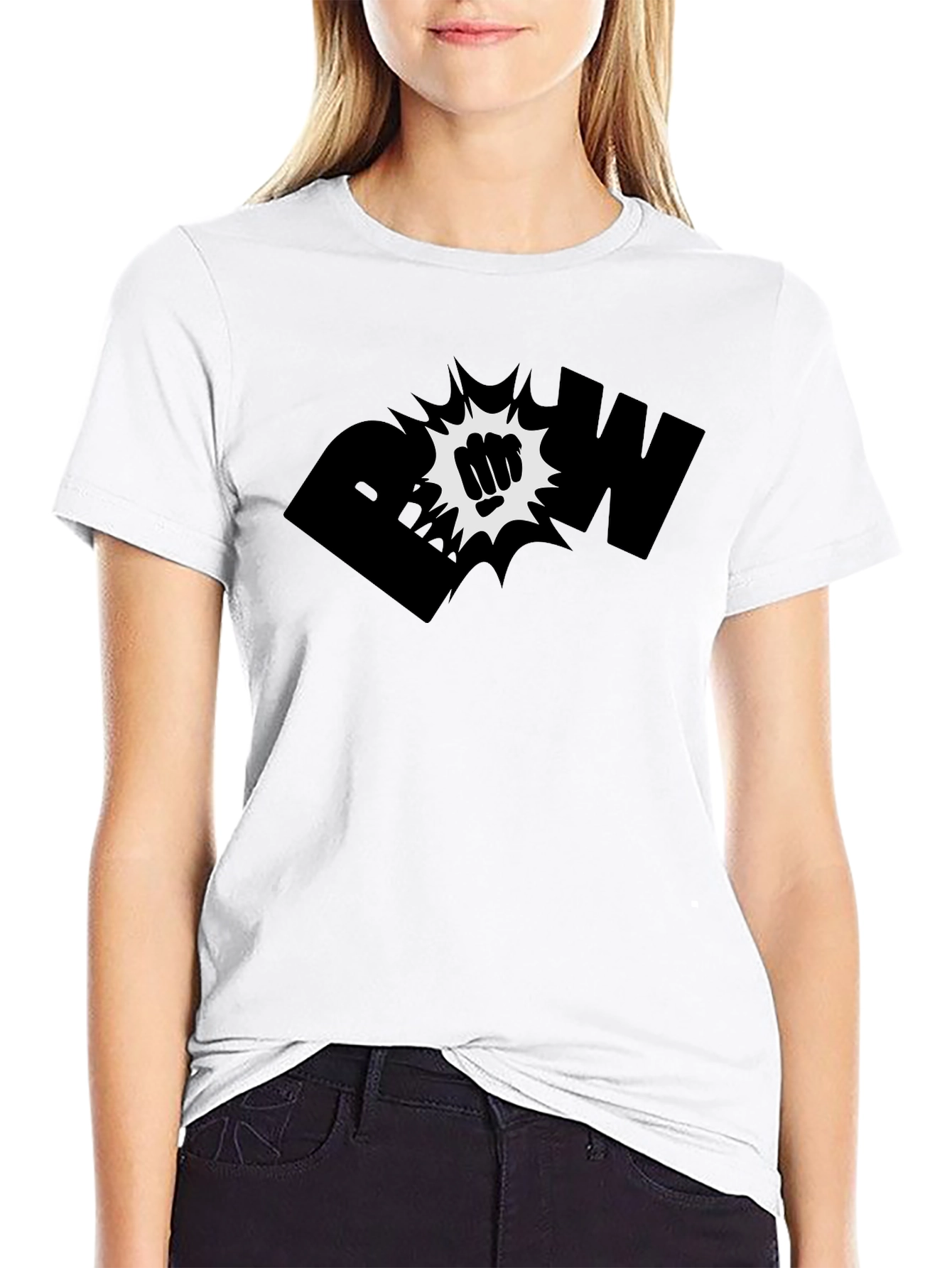 Bold Graphic Black T-Shirt - POW!