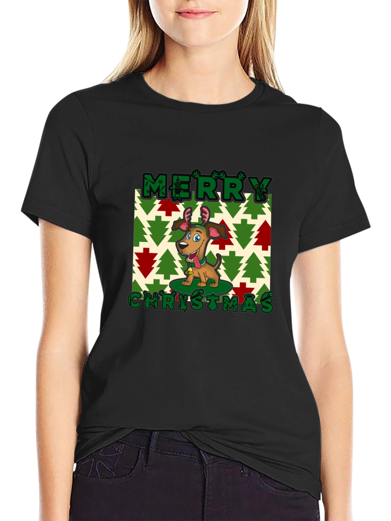 Merry Christmas Dog Graphic Tee