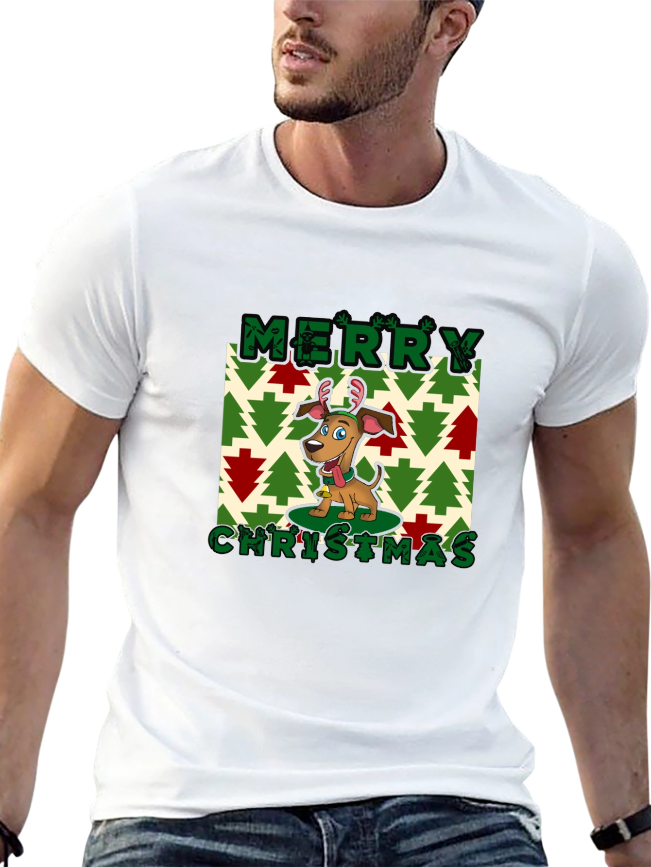 Merry Christmas Dog Graphic Tee