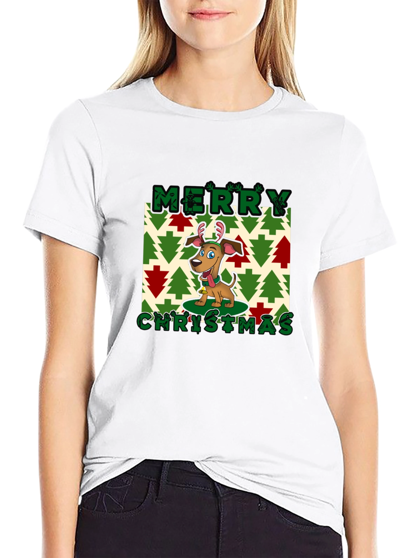 Merry Christmas Dog Graphic Tee