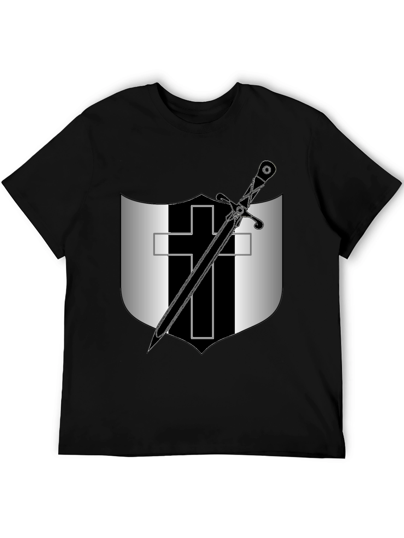 Knights Templar T-Shirt - Sword and Cross Design