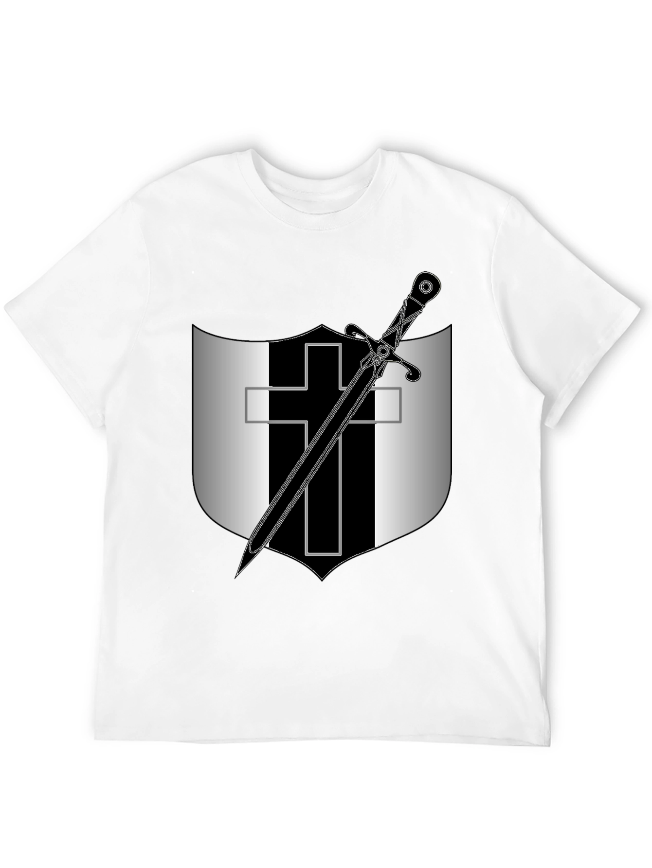Knights Templar T-Shirt - Sword and Cross Design