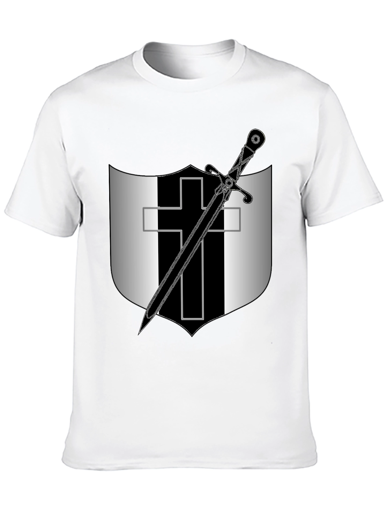 Knights Templar T-Shirt - Sword and Cross Design