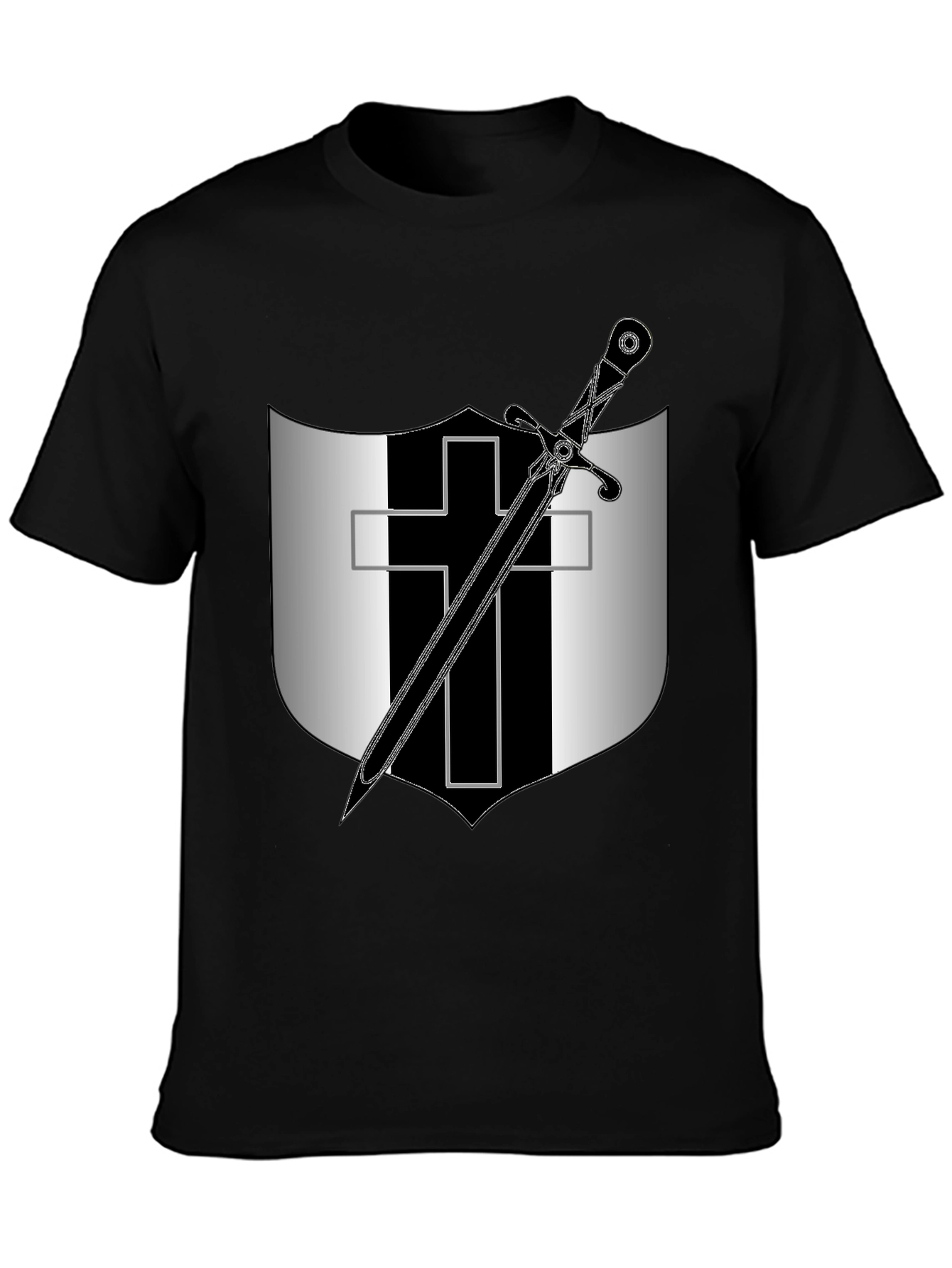 Knights Templar T-Shirt - Sword and Cross Design
