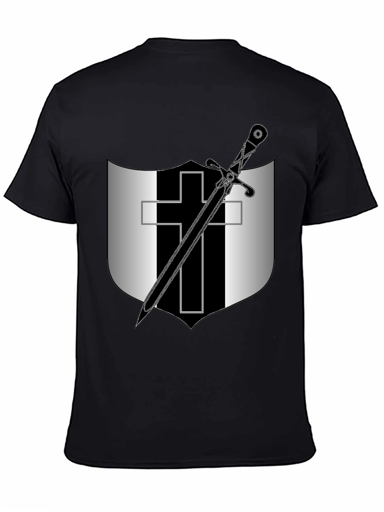 Knights Templar T-Shirt - Sword and Cross Design