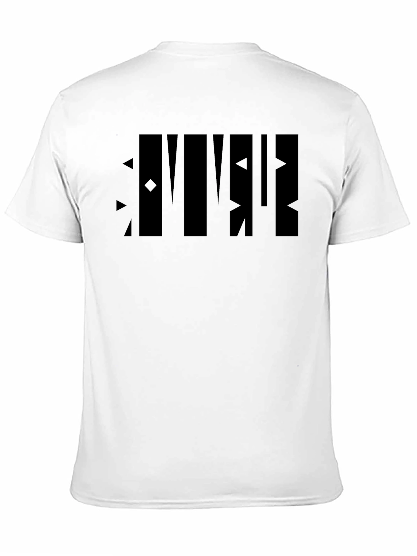 Modern Geometric Graphic Black T-Shirt
