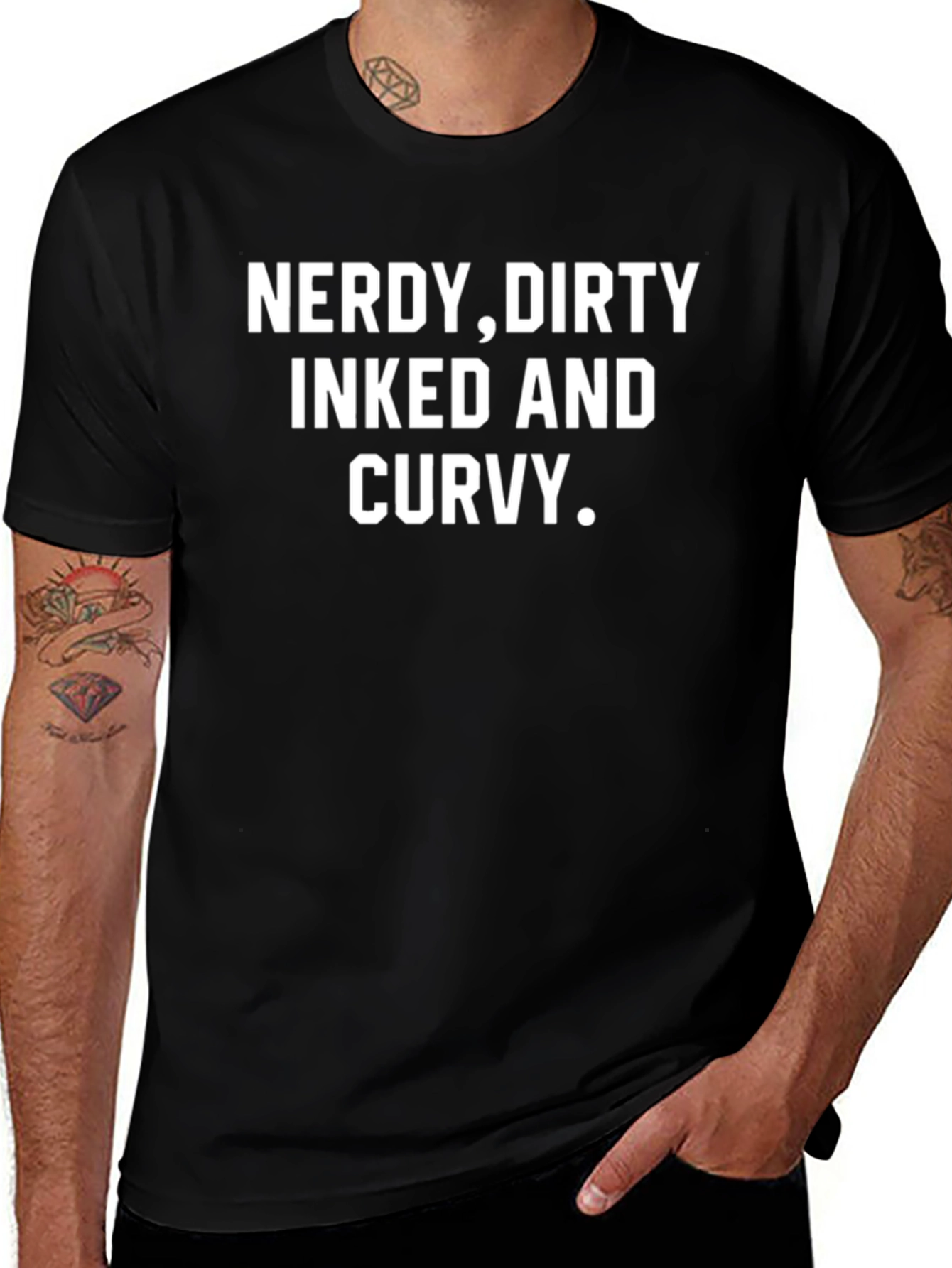 Nerdy Dirty Inked Curvy Graphic Tee