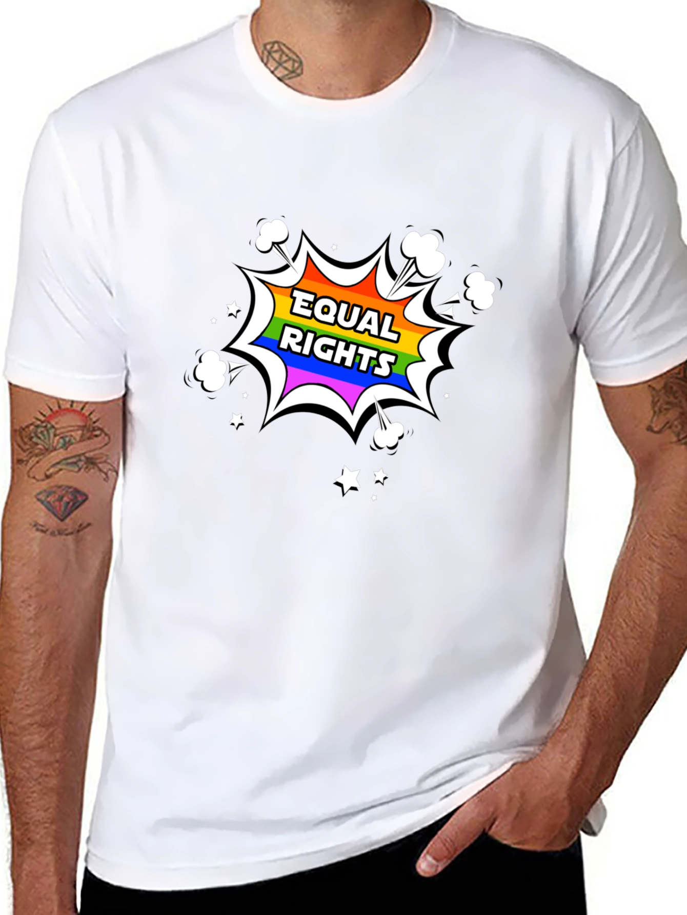 Equal Rights Rainbow Graphic T-Shirt