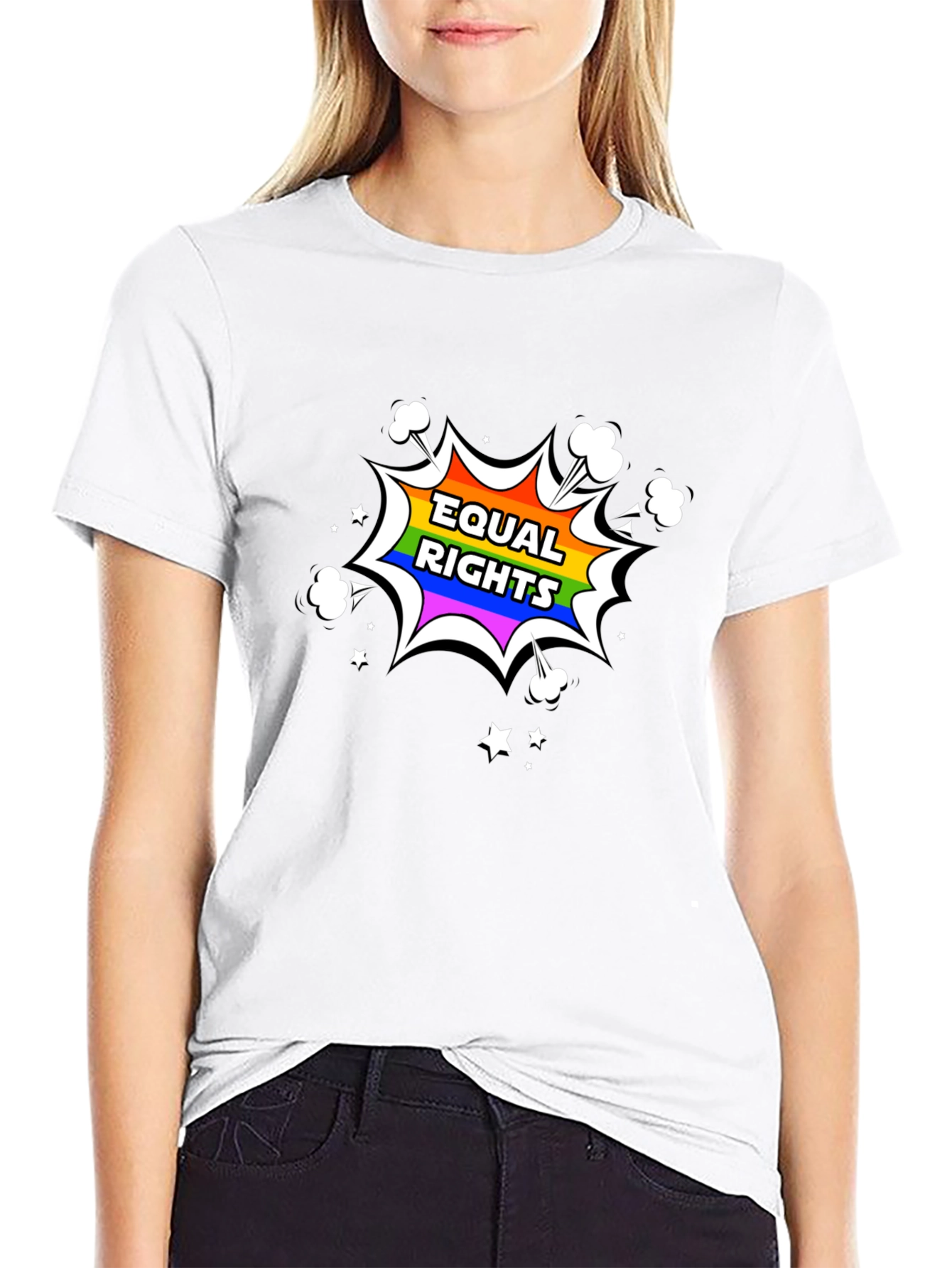 Equal Rights Rainbow Graphic T-Shirt
