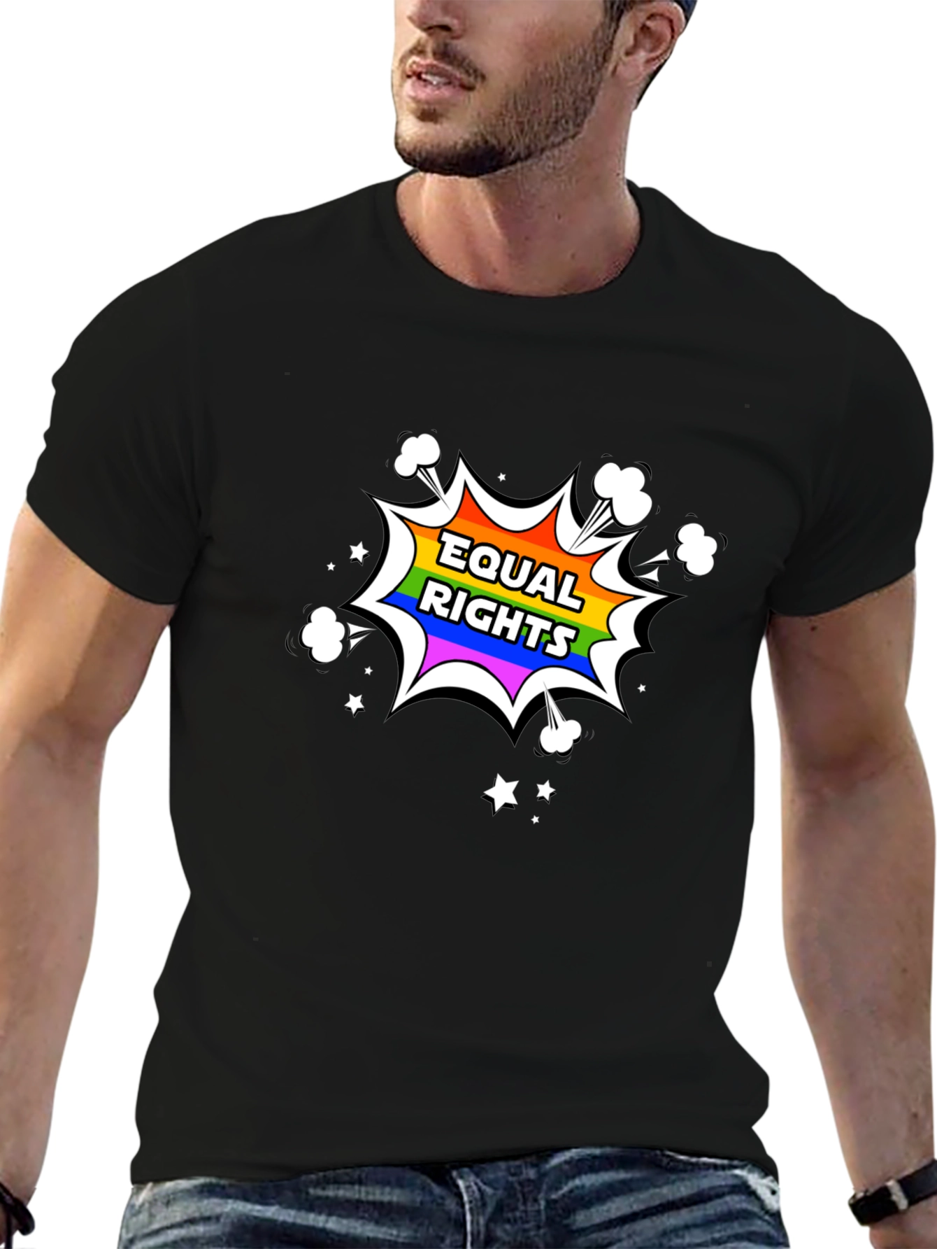 Equal Rights Rainbow Graphic T-Shirt