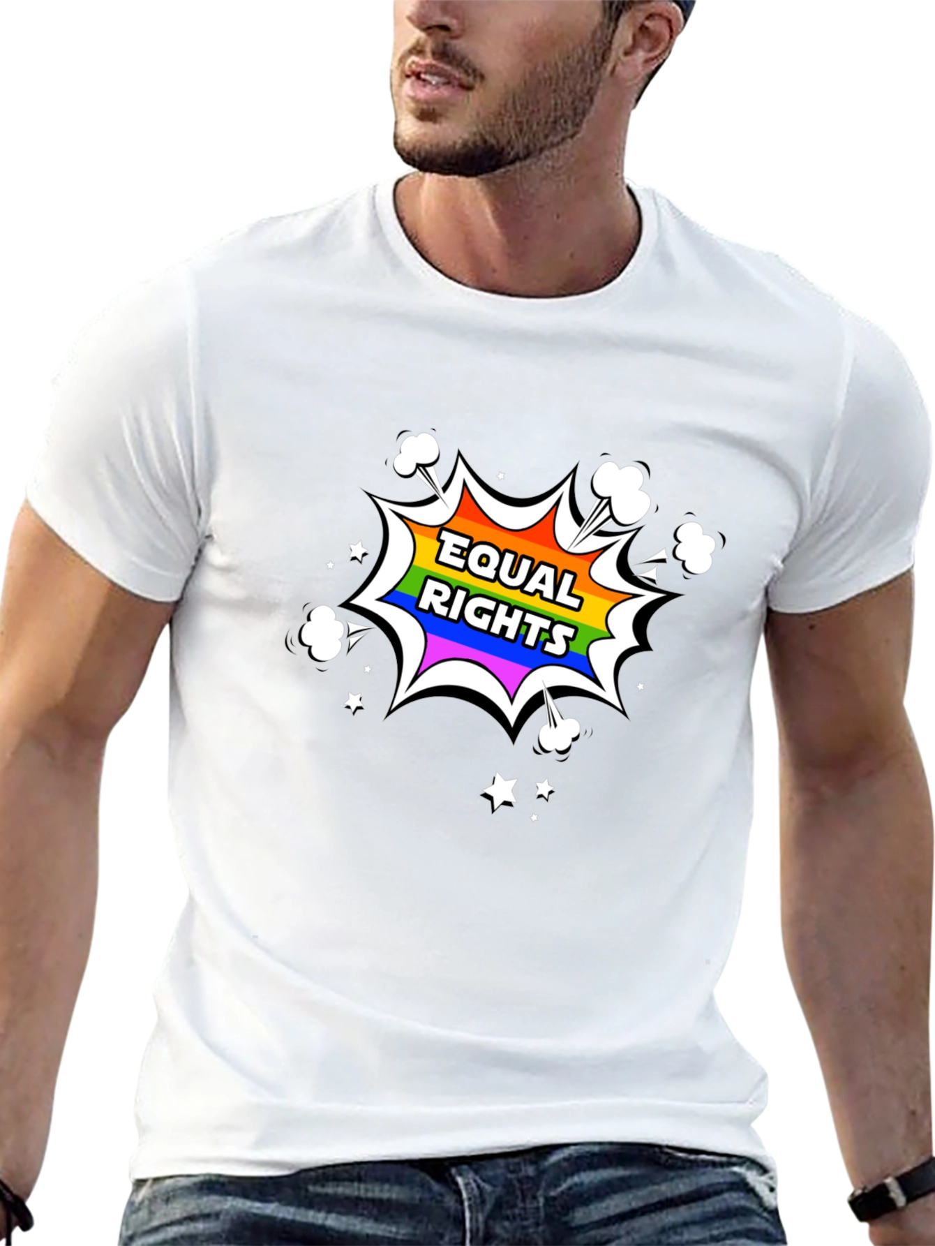 Equal Rights Rainbow Graphic T-Shirt