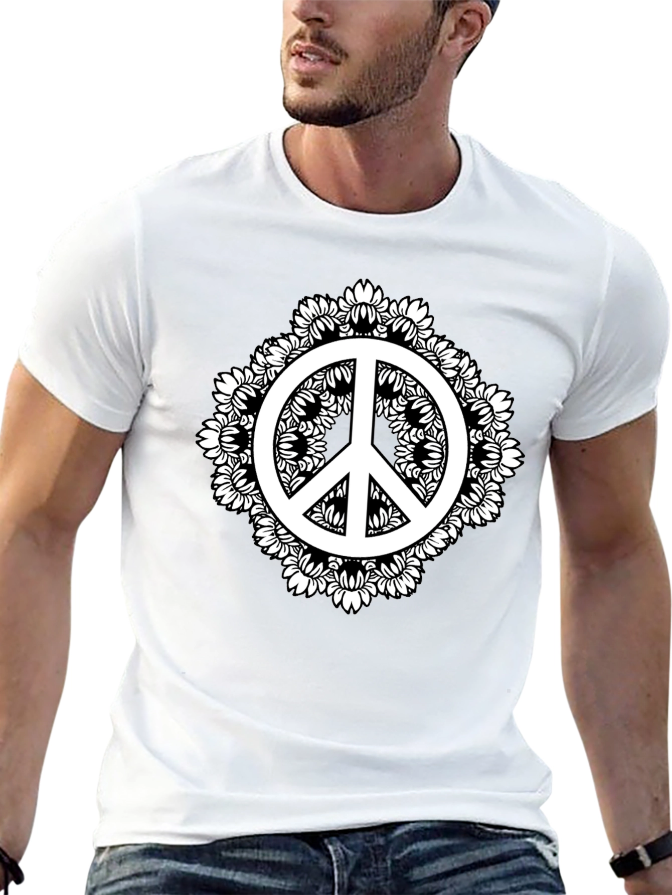 Peace Sign Mandala Graphic Tee