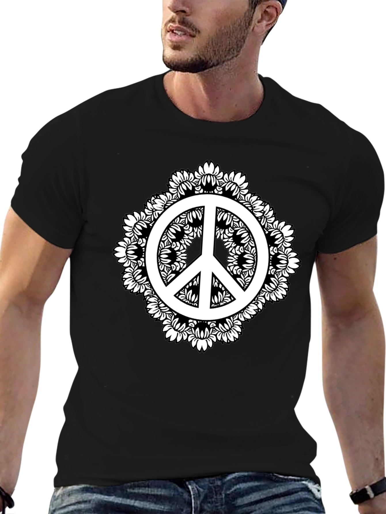 Peace Sign Mandala Graphic Tee