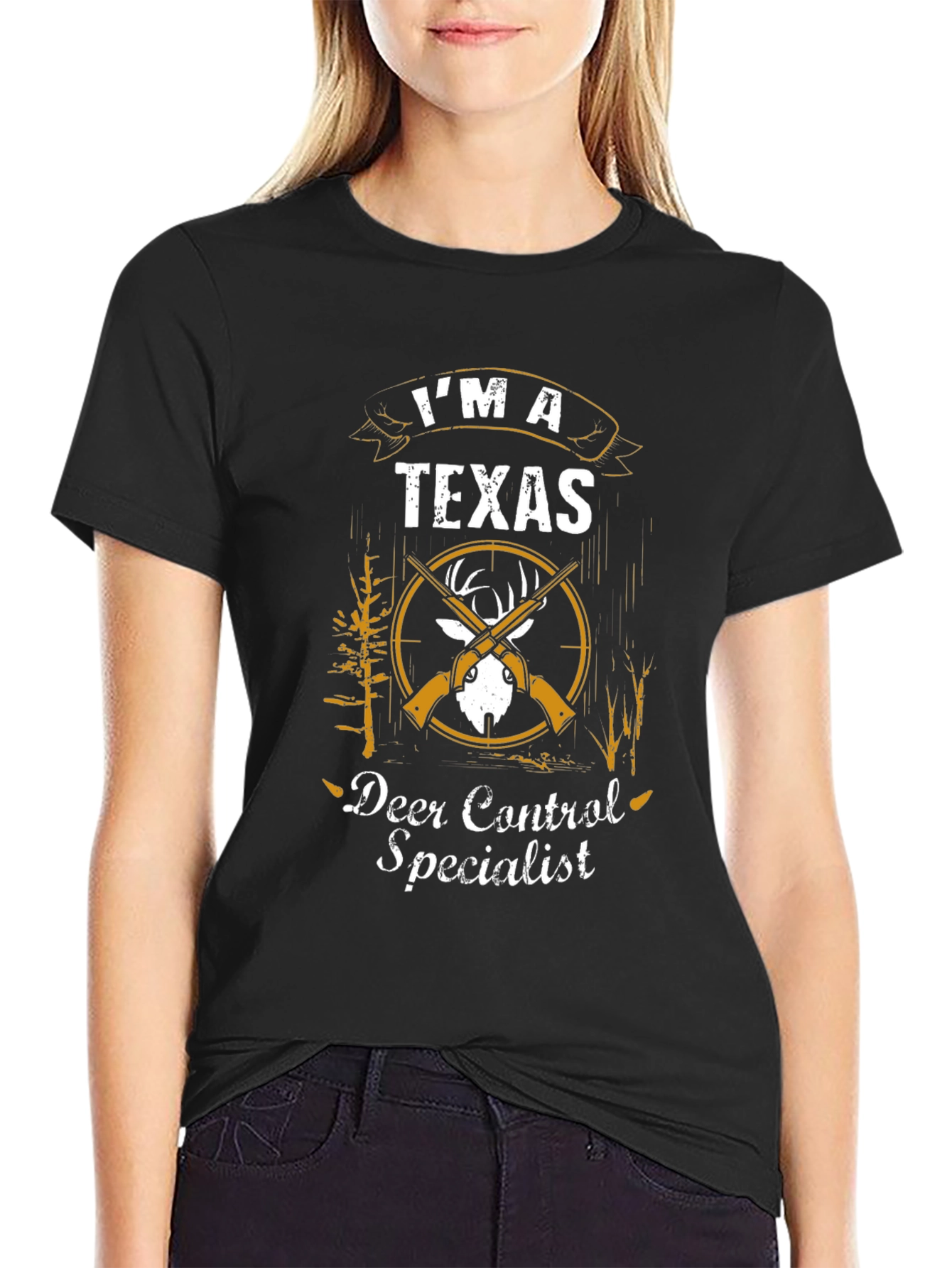 Texas Deer Control Specialist Graphic T-Shirt
