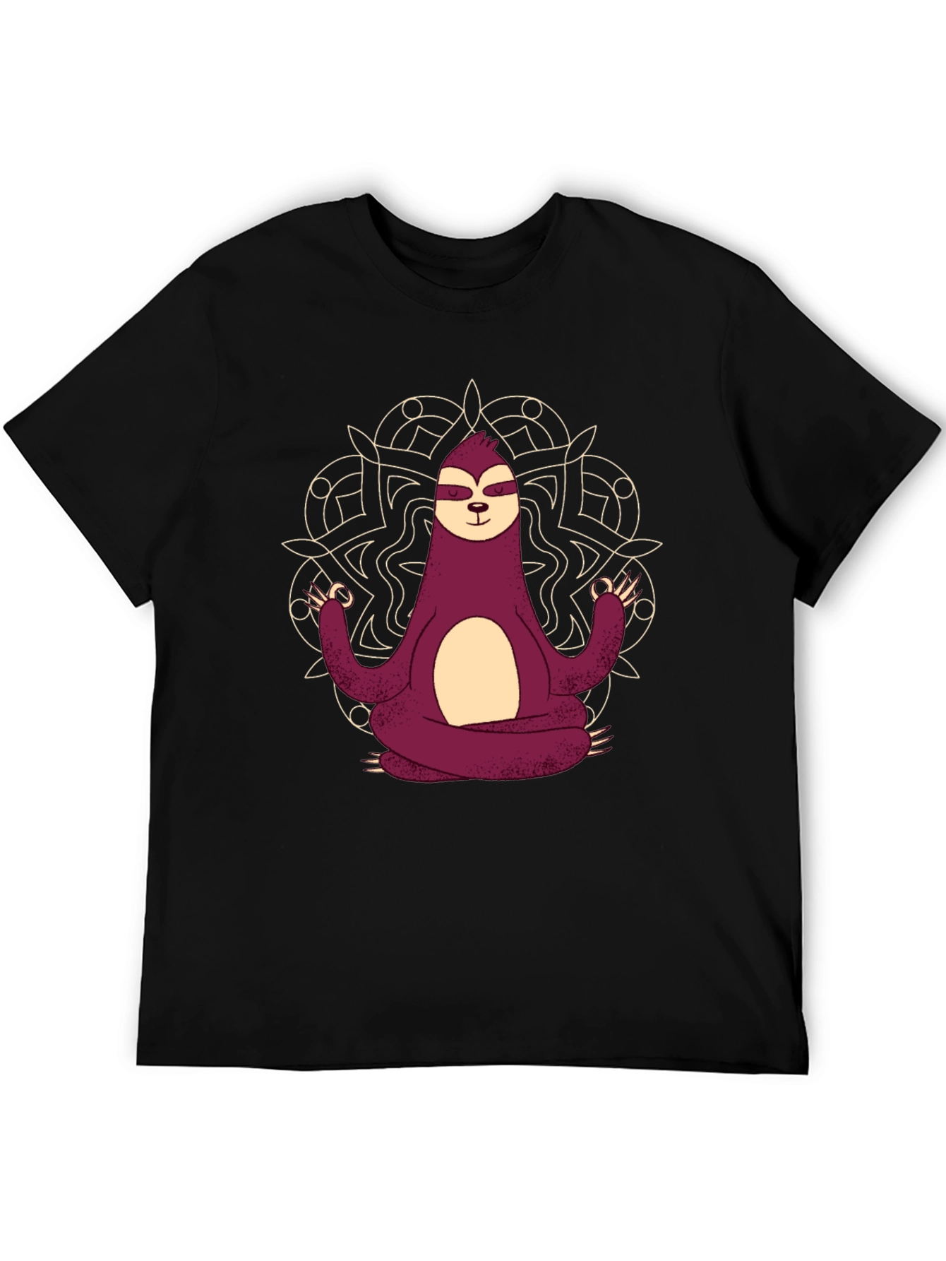 Meditating Sloth Mandala Graphic Tee