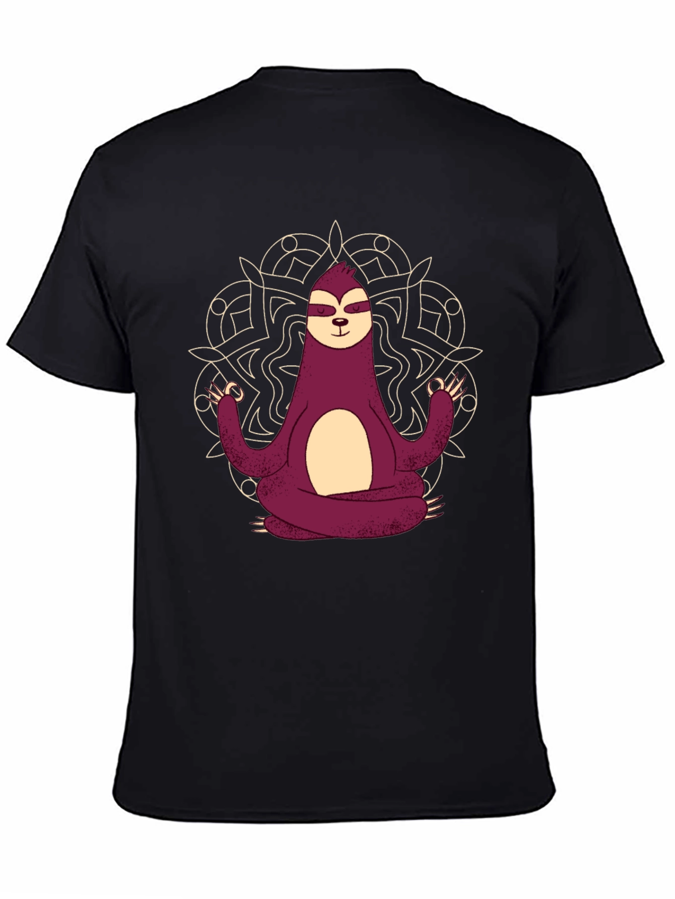 Meditating Sloth Mandala Graphic Tee
