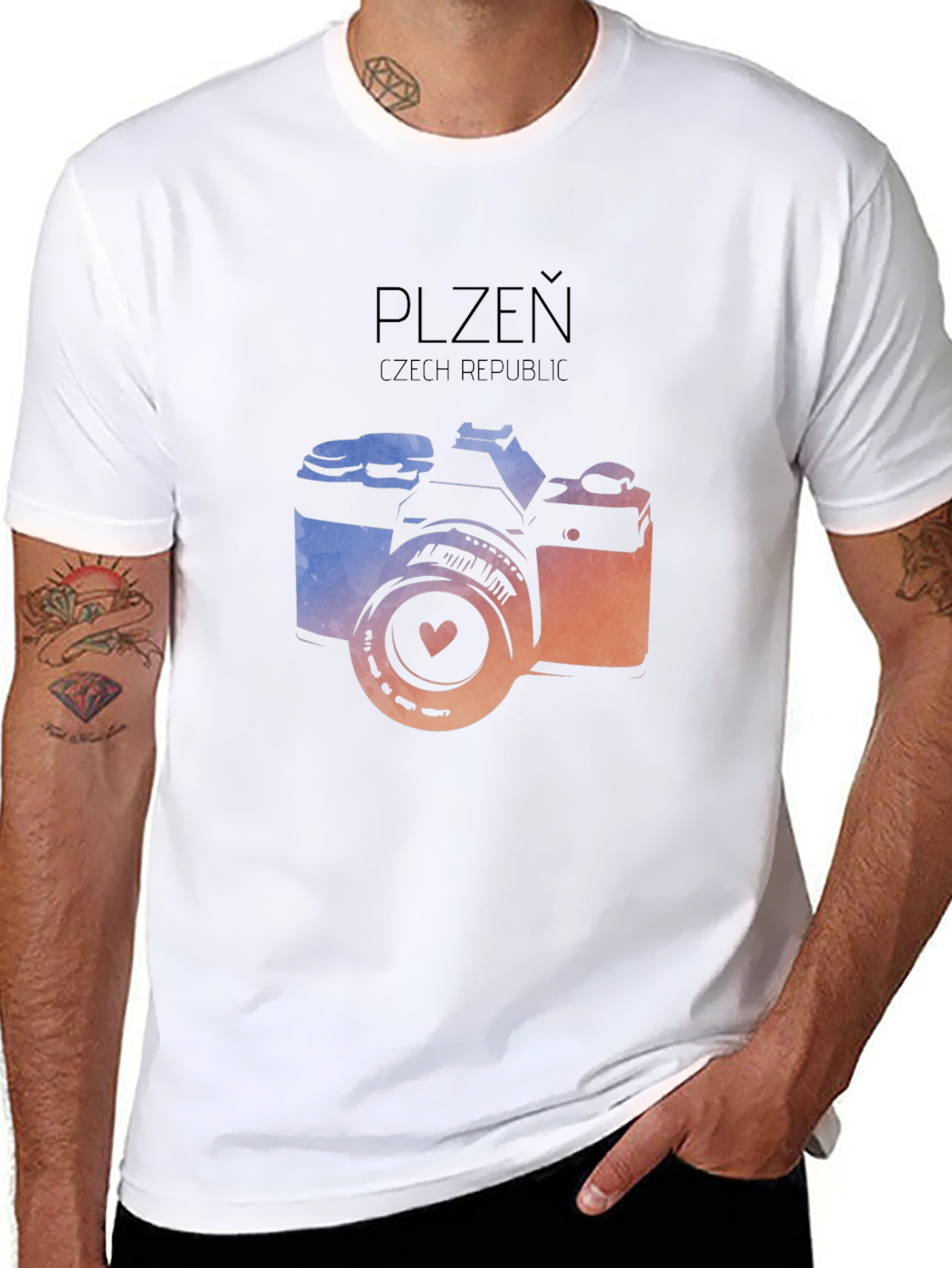 Plzeň Czech Republic Camera Graphic Tee