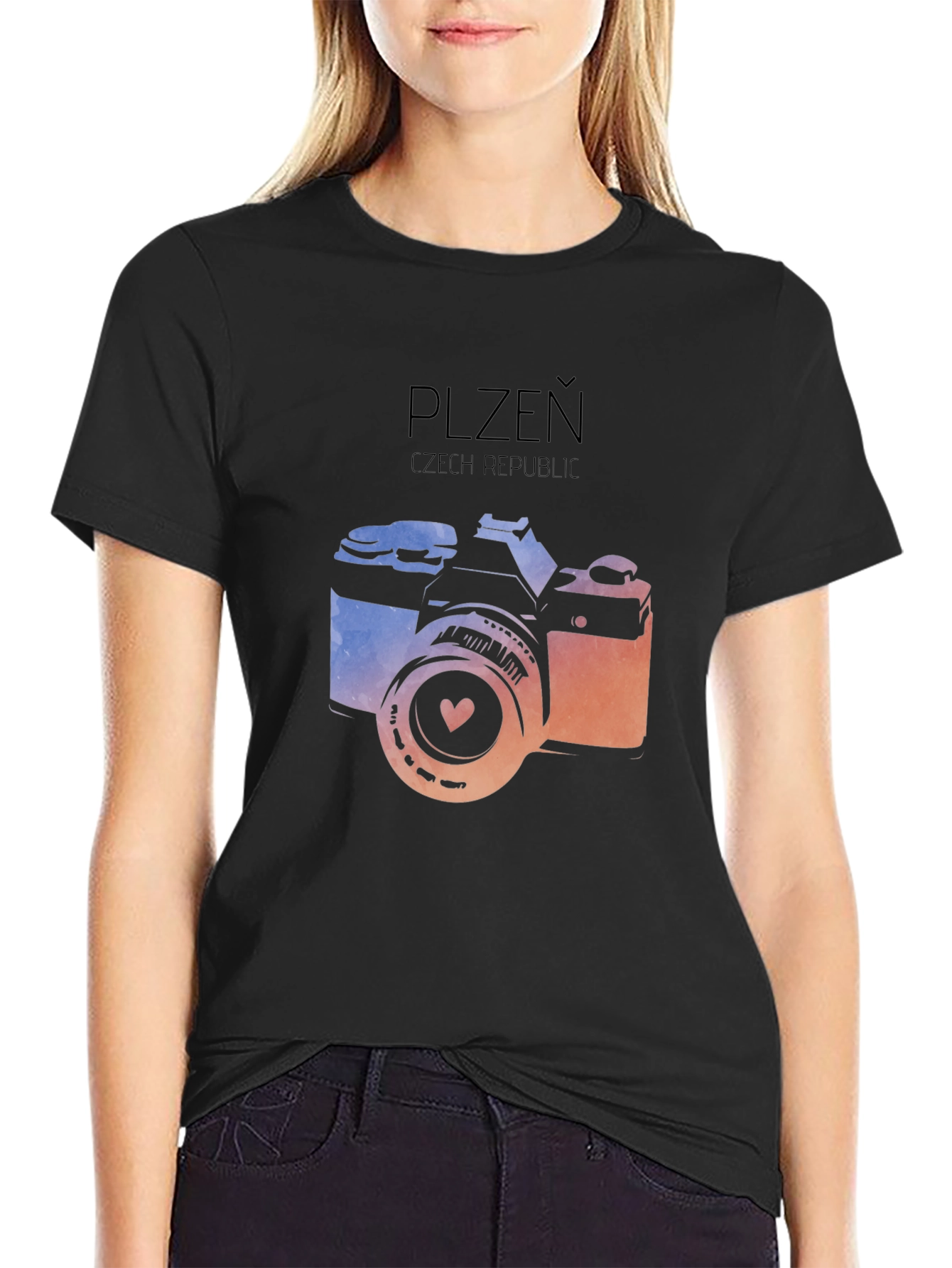 Plzeň Czech Republic Camera Graphic Tee