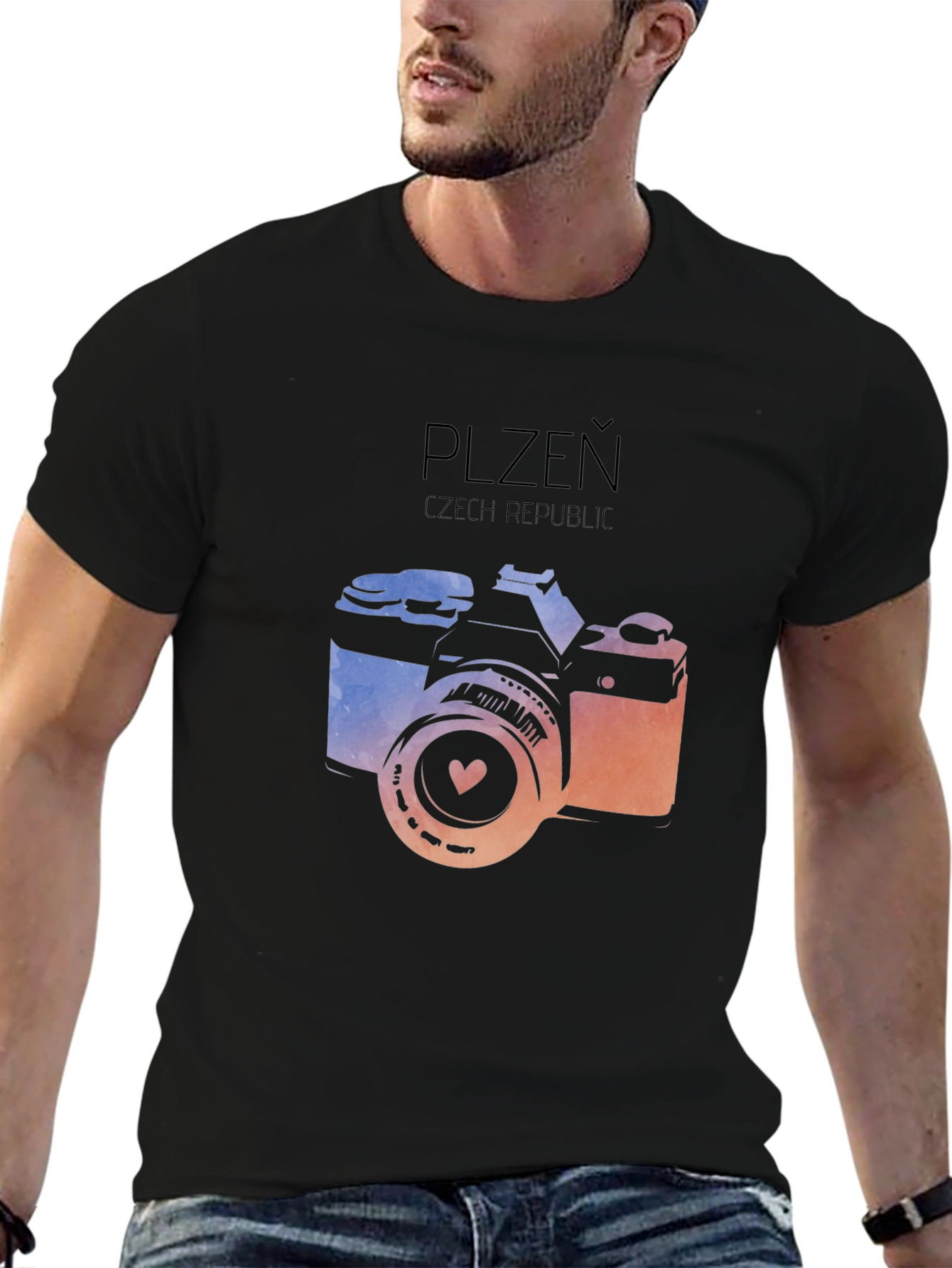 Plzeň Czech Republic Camera Graphic Tee