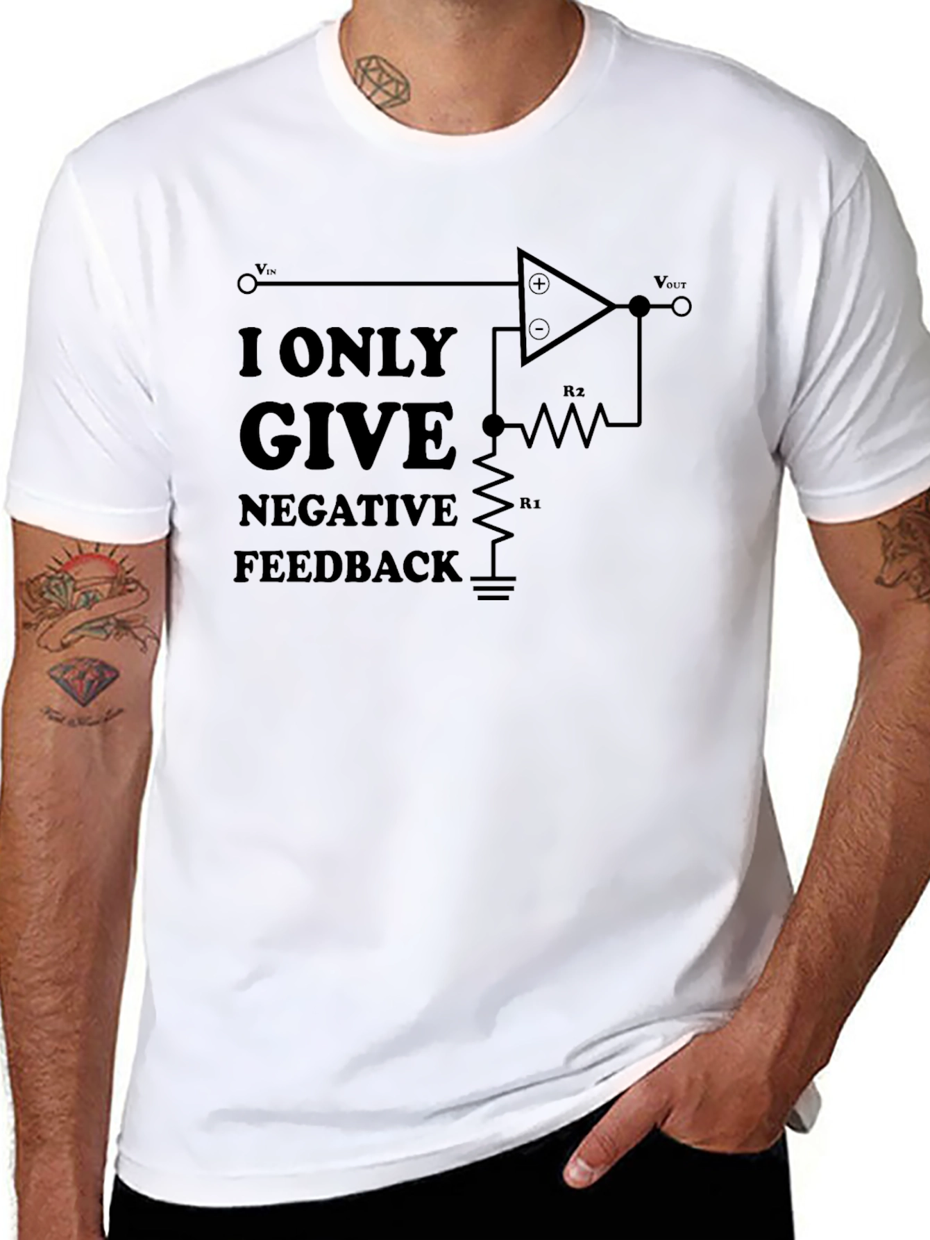 Negative Feedback Circuit T-Shirt - Engineer Humor Tee