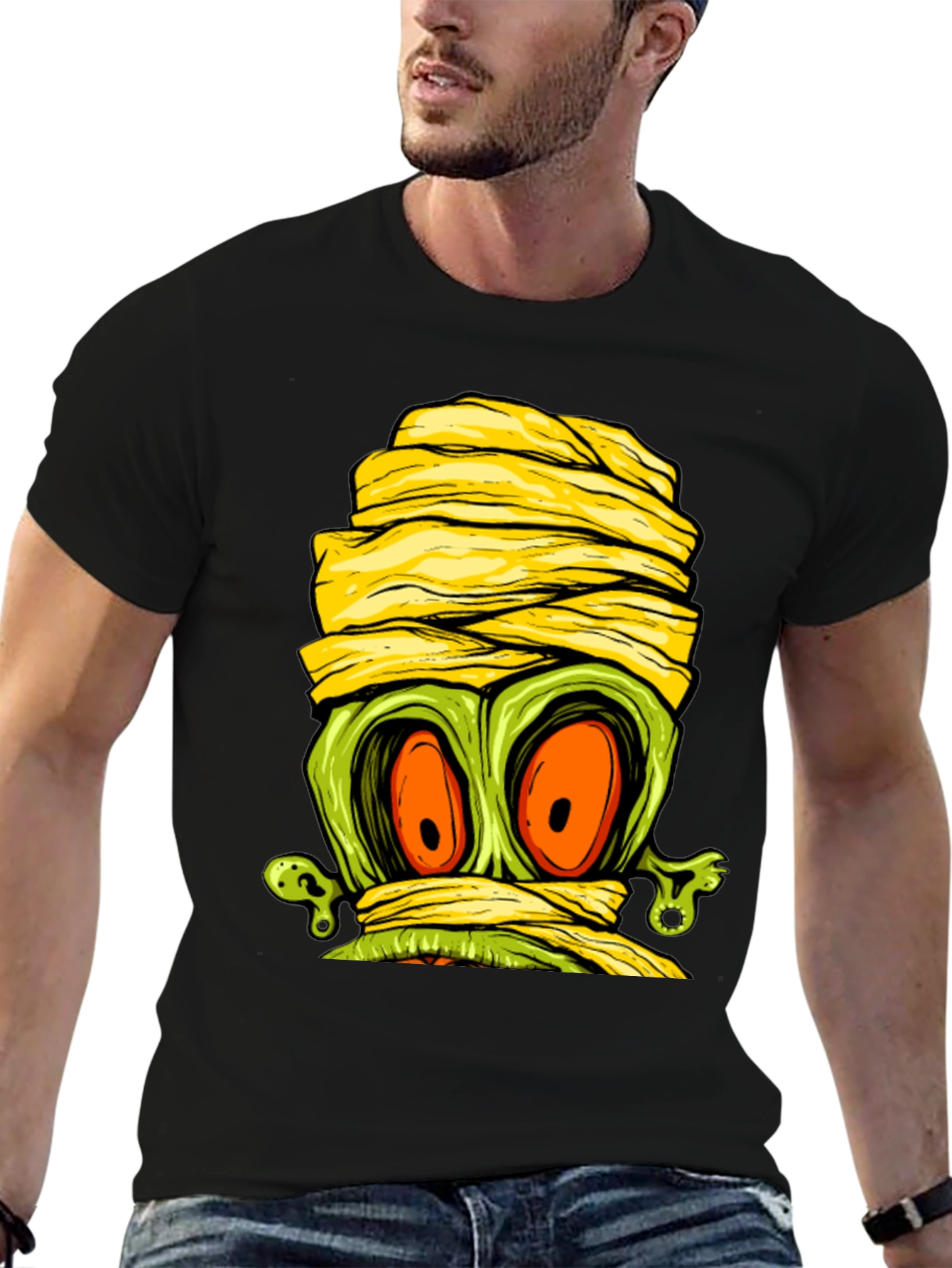 Monster Mummy Graphic Tee - Halloween Shirt