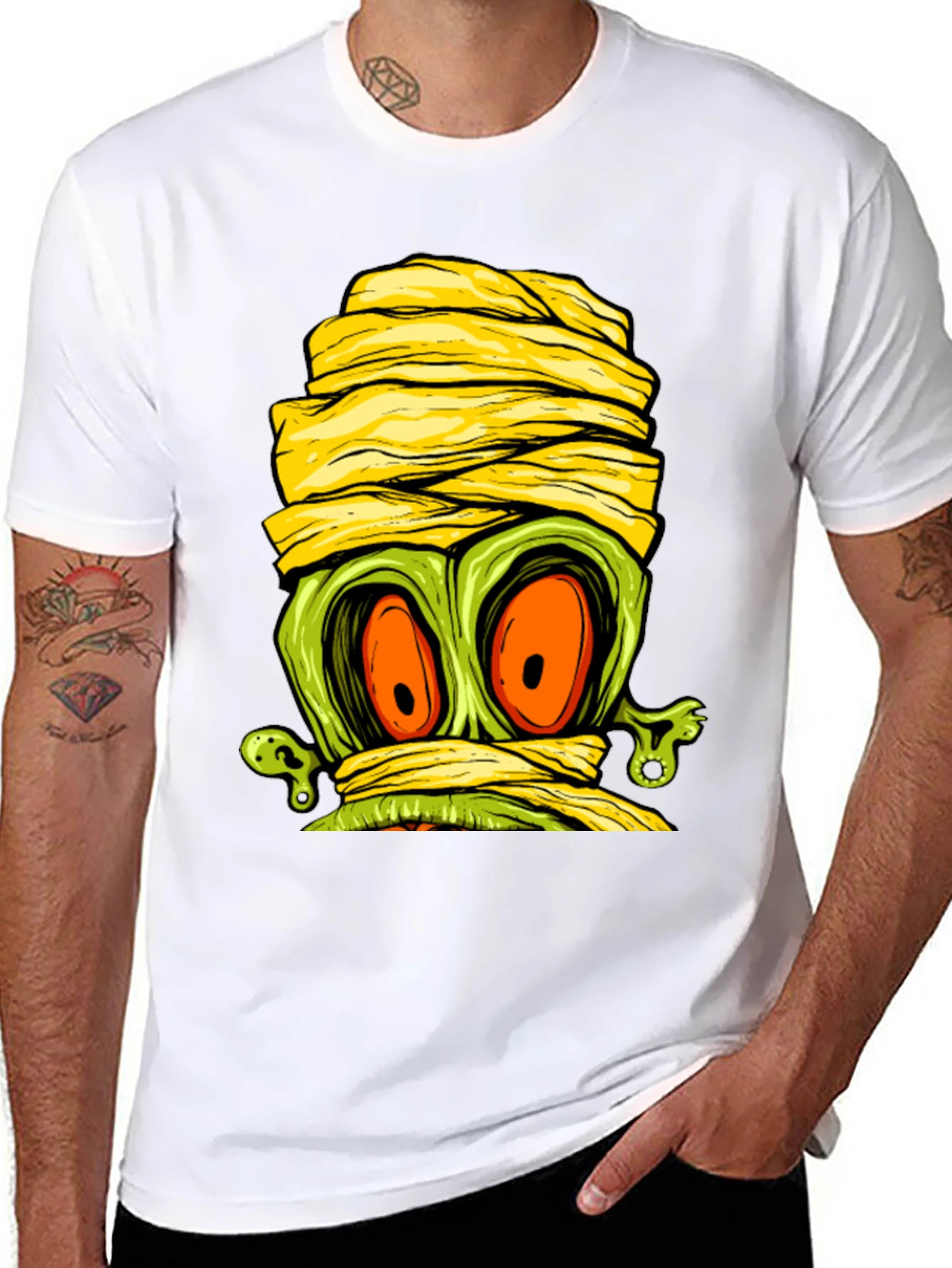 Monster Mummy Graphic Tee - Halloween Shirt