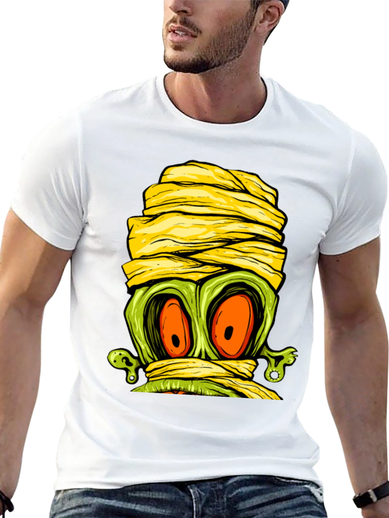 Monster Mummy Graphic Tee - Halloween Shirt