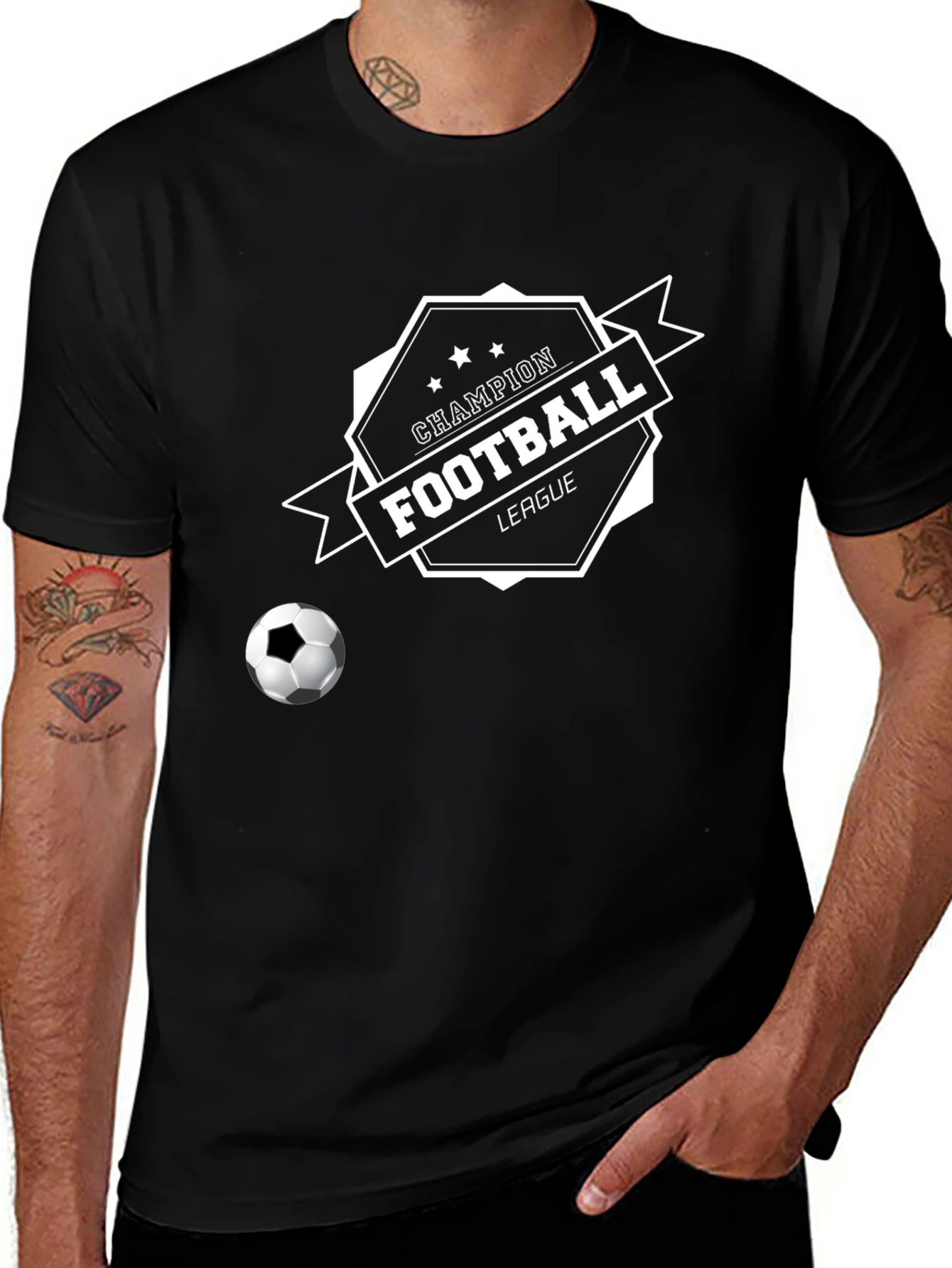 Champion Football League Black T-Shirt