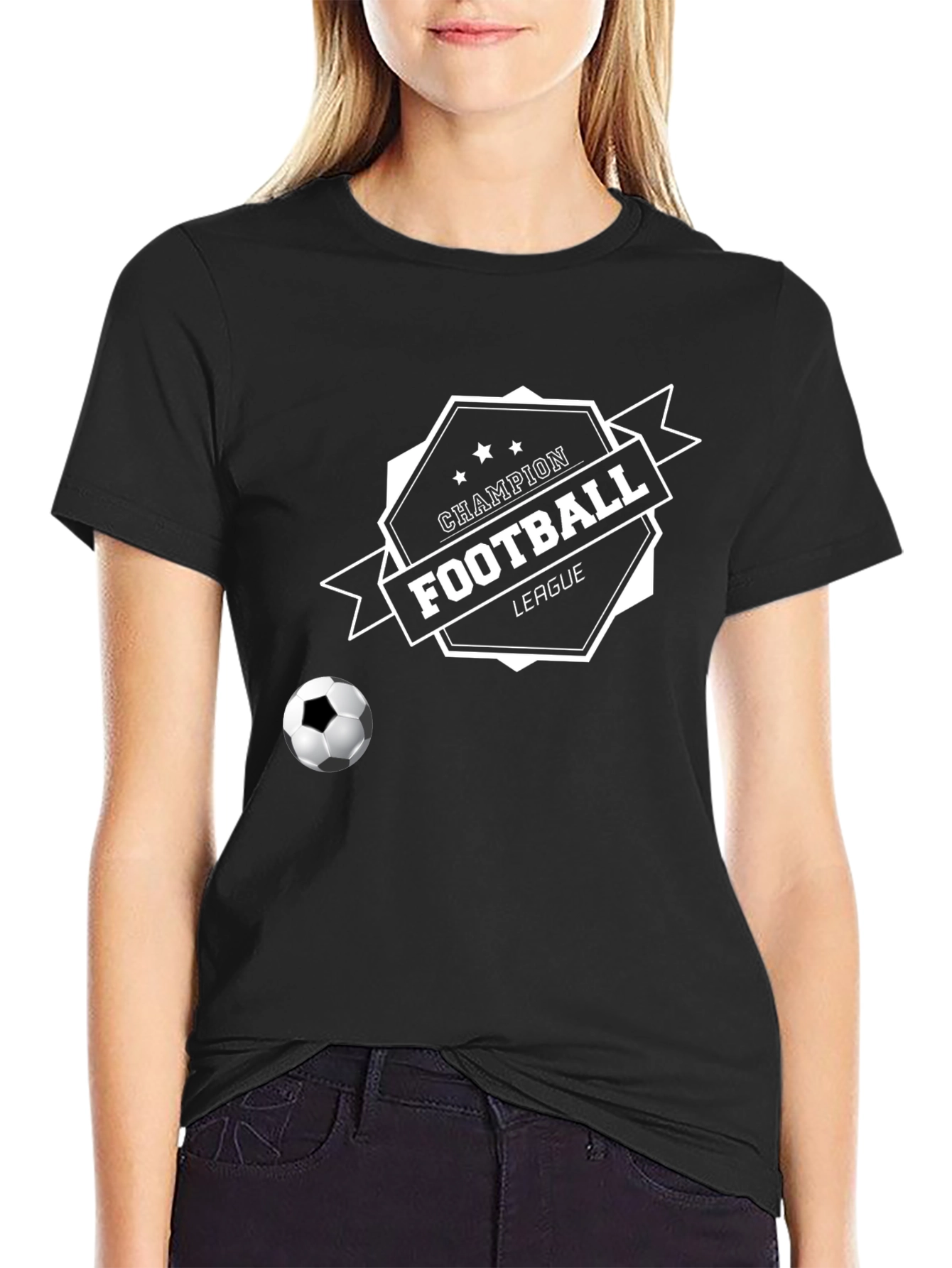 Champion Football League Black T-Shirt