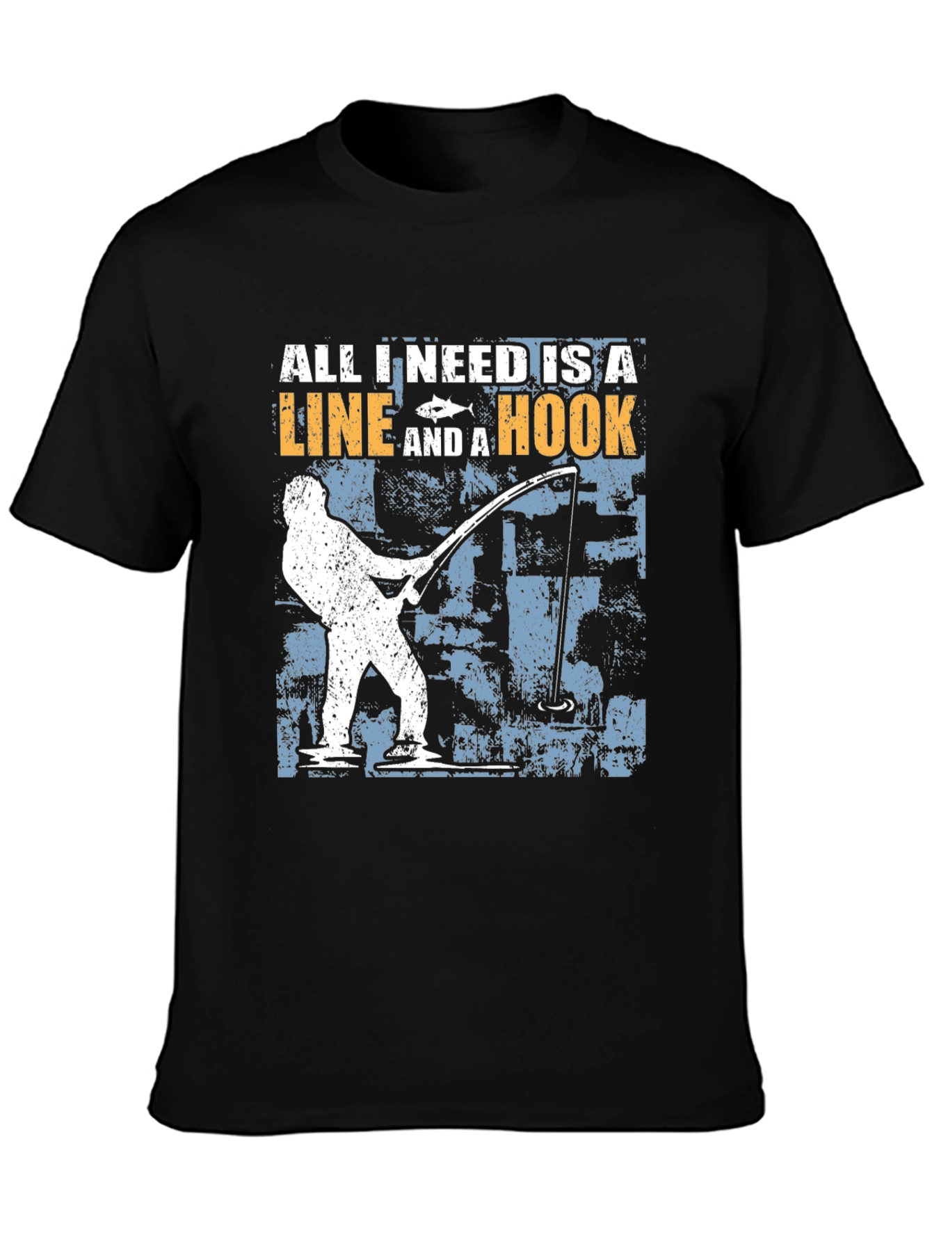 Fishing Line and Hook Graphic Tee