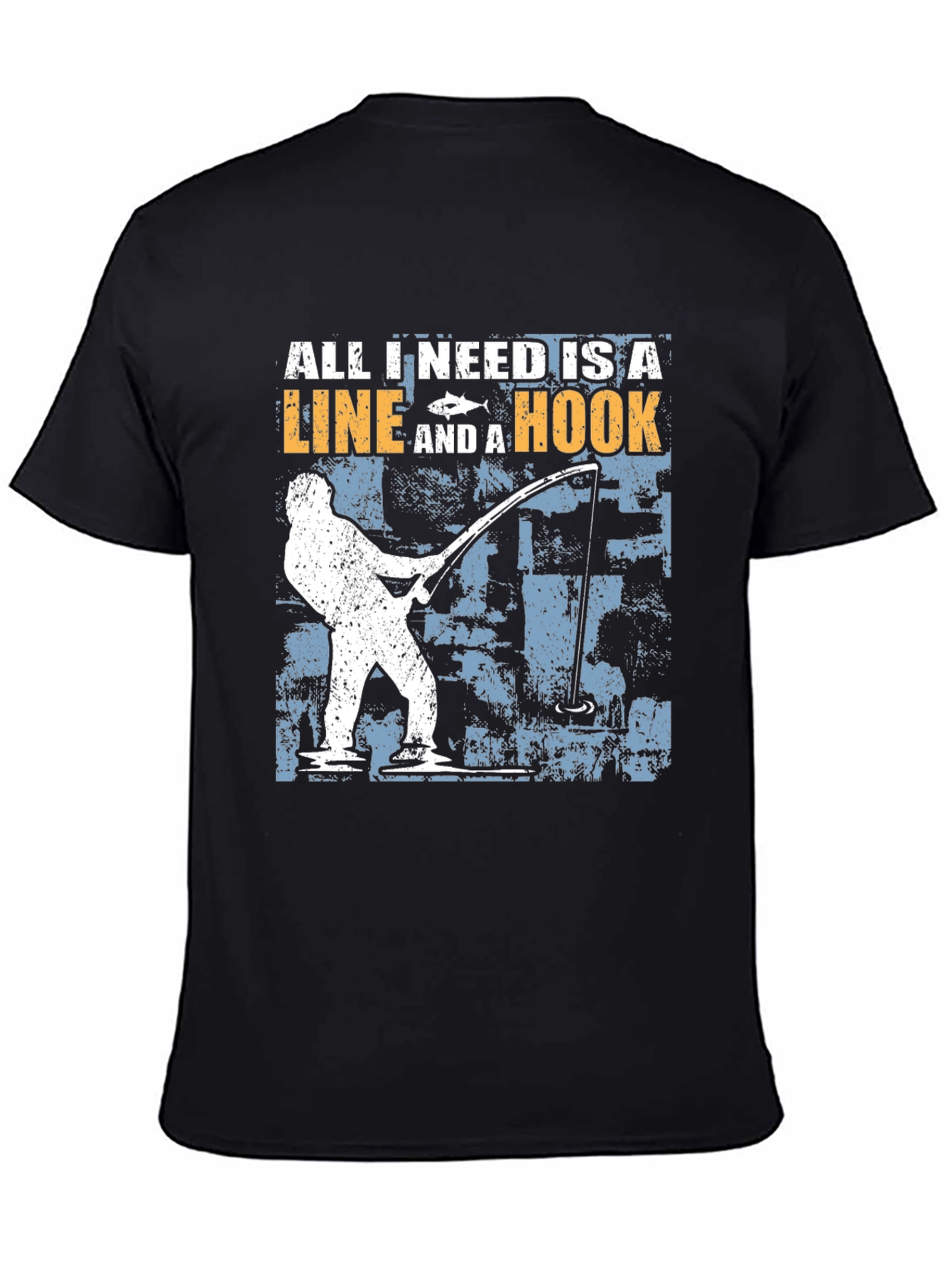 Fishing Line and Hook Graphic Tee