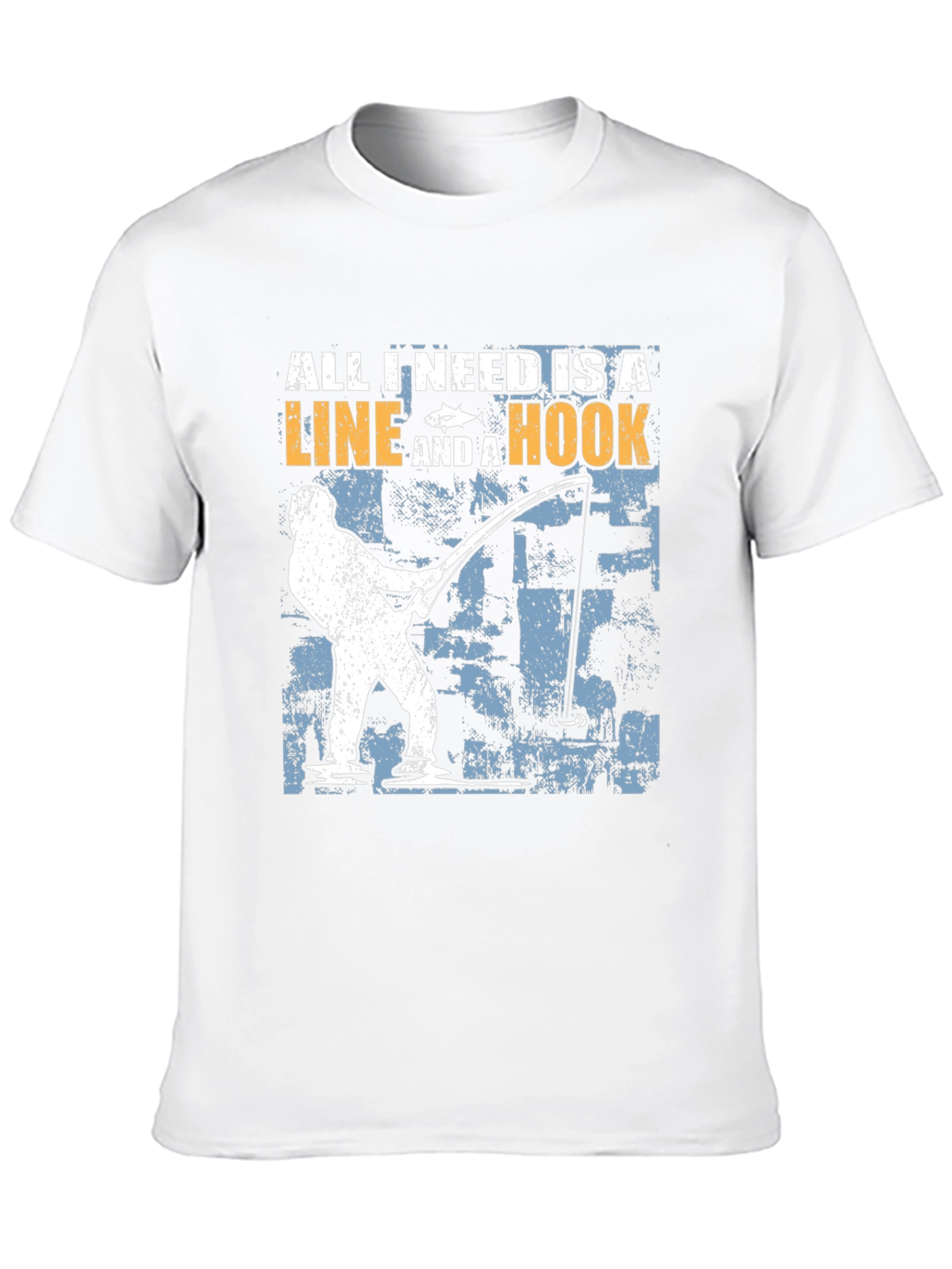 Fishing Line and Hook Graphic Tee