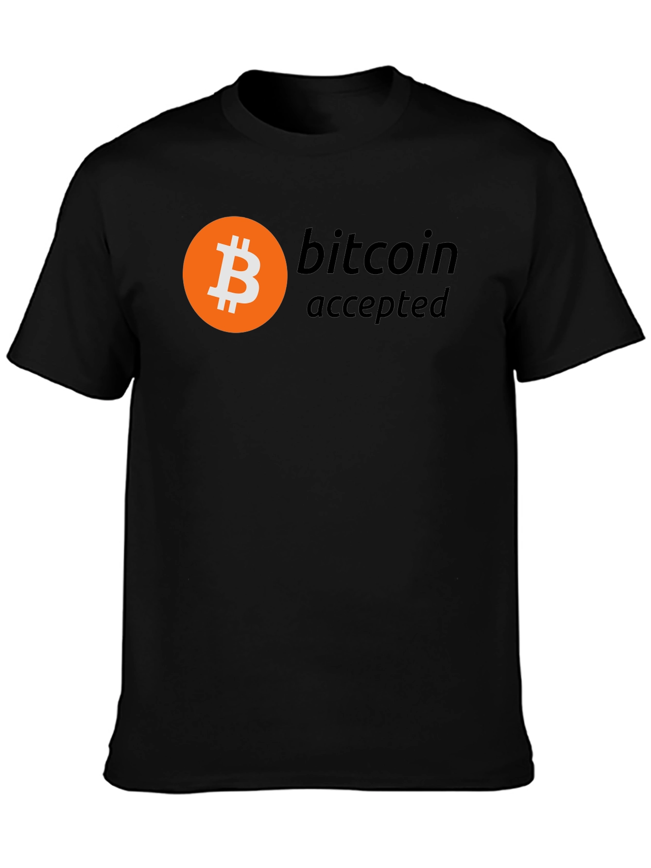 Bitcoin Accepted Black T-Shirt