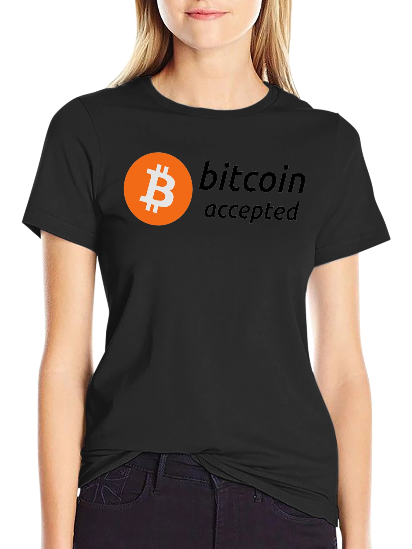 Bitcoin Accepted Black T-Shirt